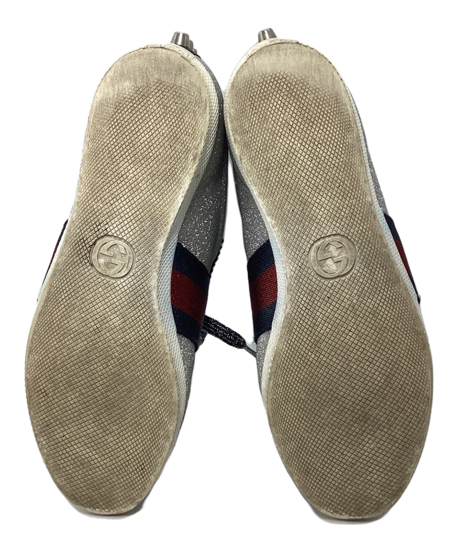 中古・古着通販】GUCCI (グッチ) ローカットスニーカー シルバー 