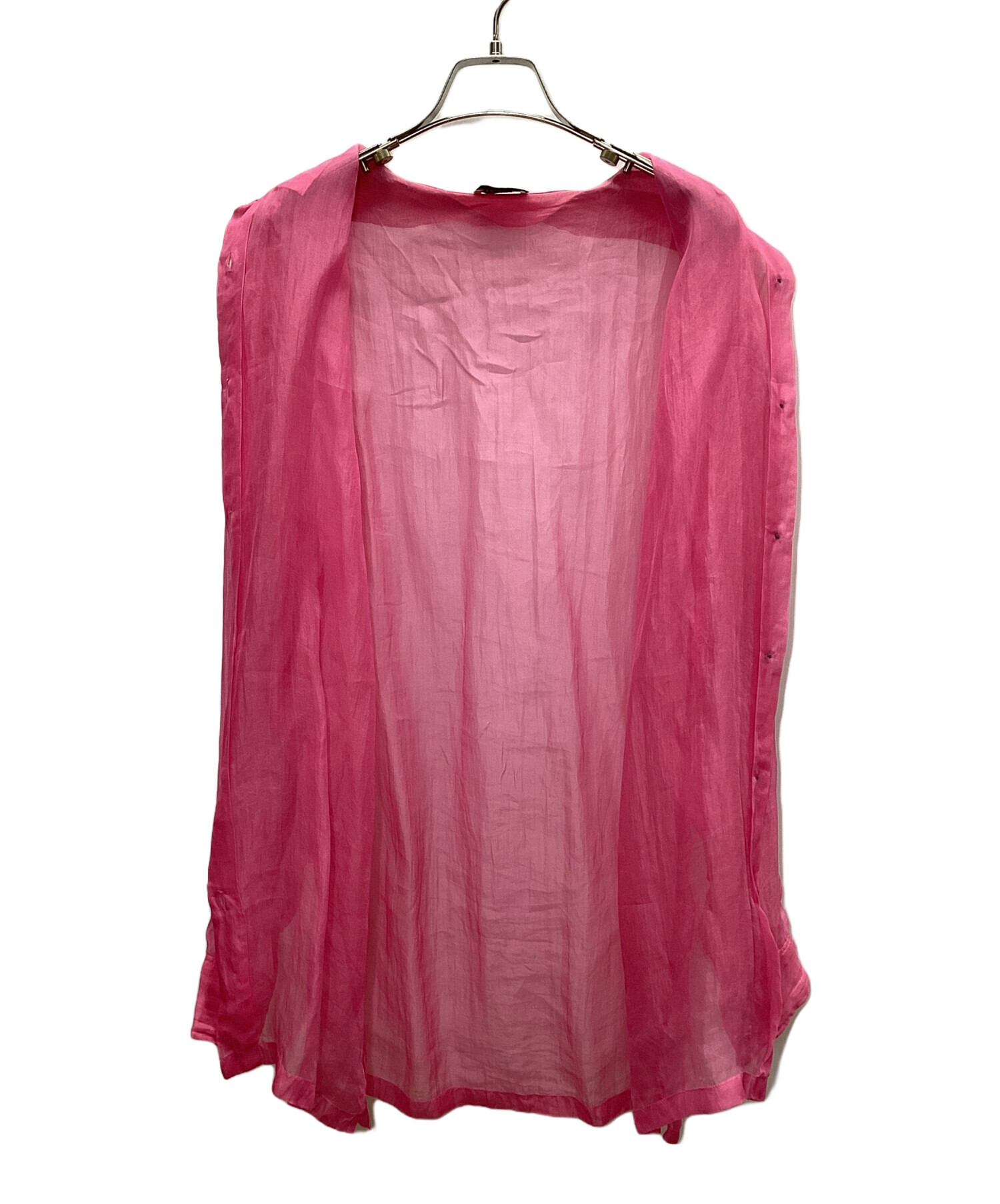 DRIES VAN NOTEN カジュアルシャツ XS ピンク 【古着】【中古】【送料無料】 中古・古着通販】DRIES VAN NOTEN (ドリスヴァンノッテン) シルク