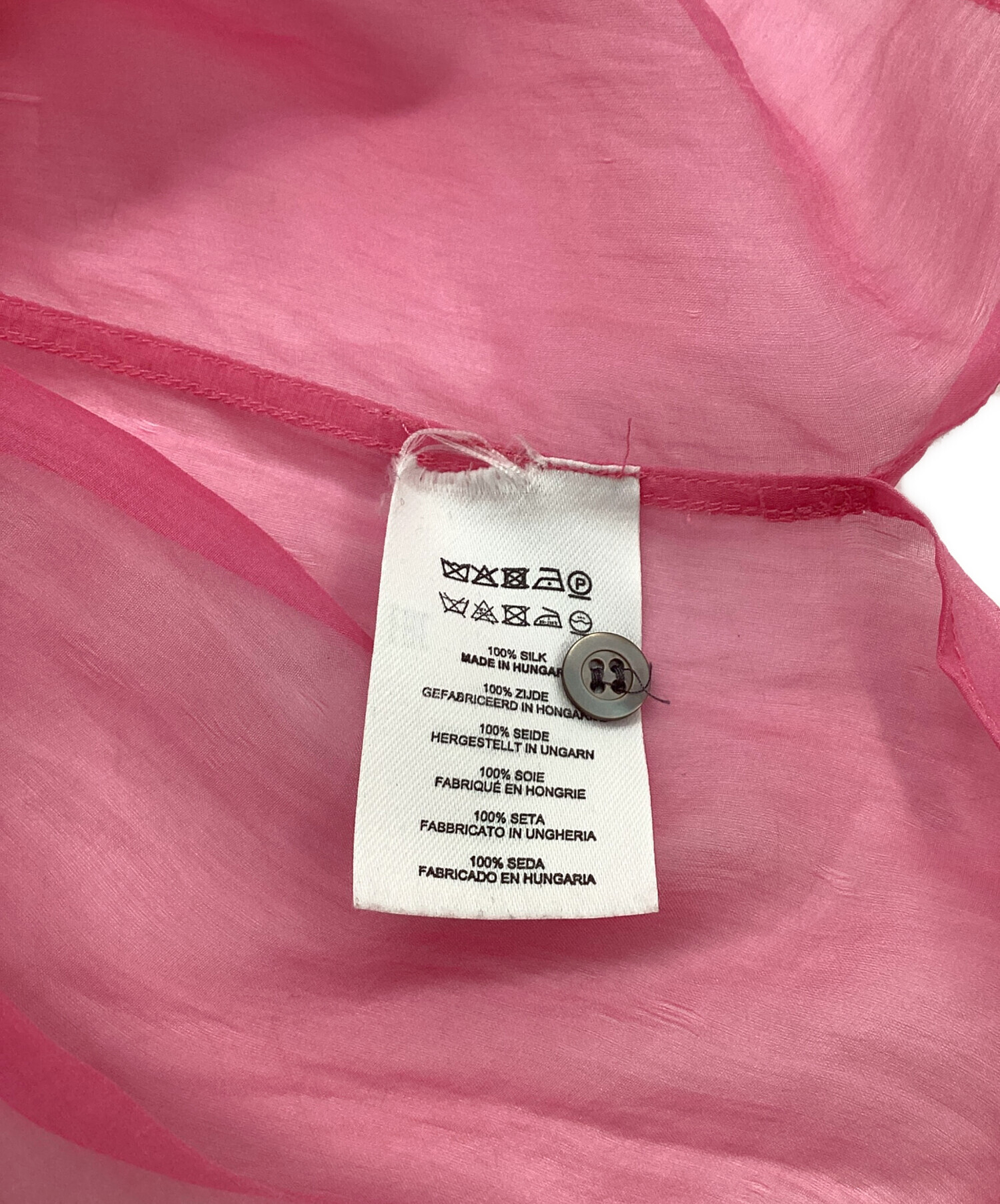DRIES VAN NOTEN カジュアルシャツ XS ピンク 【古着】【中古】【送料無料】 中古・古着通販】DRIES VAN NOTEN (ドリスヴァンノッテン) シルク