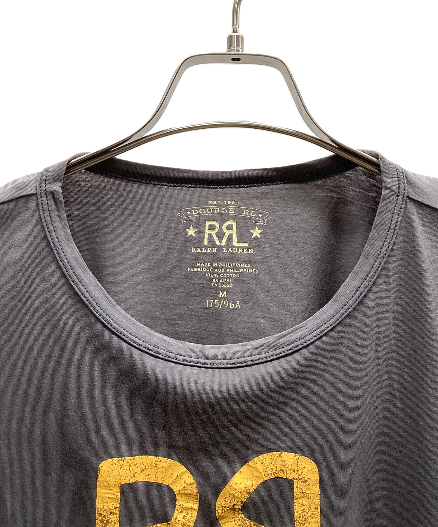 【美品】RRL ダブルアールエル　Tシャツ　グレー　霜降り　カレッジ　半袖 RRL ダブルアールエル RALPH LAUREN ラルフローレン T Shirts 半袖T