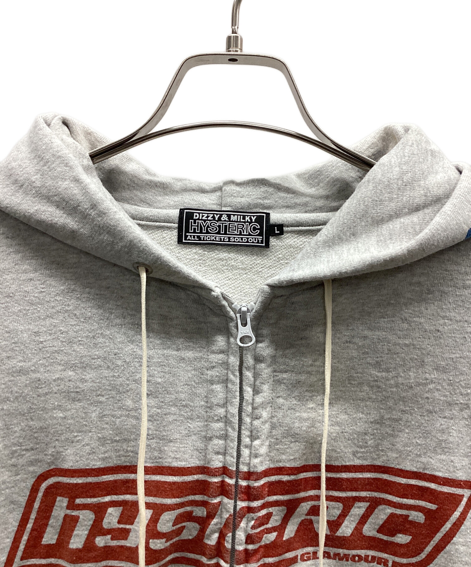 hysteric glamourグレー パーカー L 中古・古着通販】Hysteric Glamour (ヒステリックグラマー) ジップ