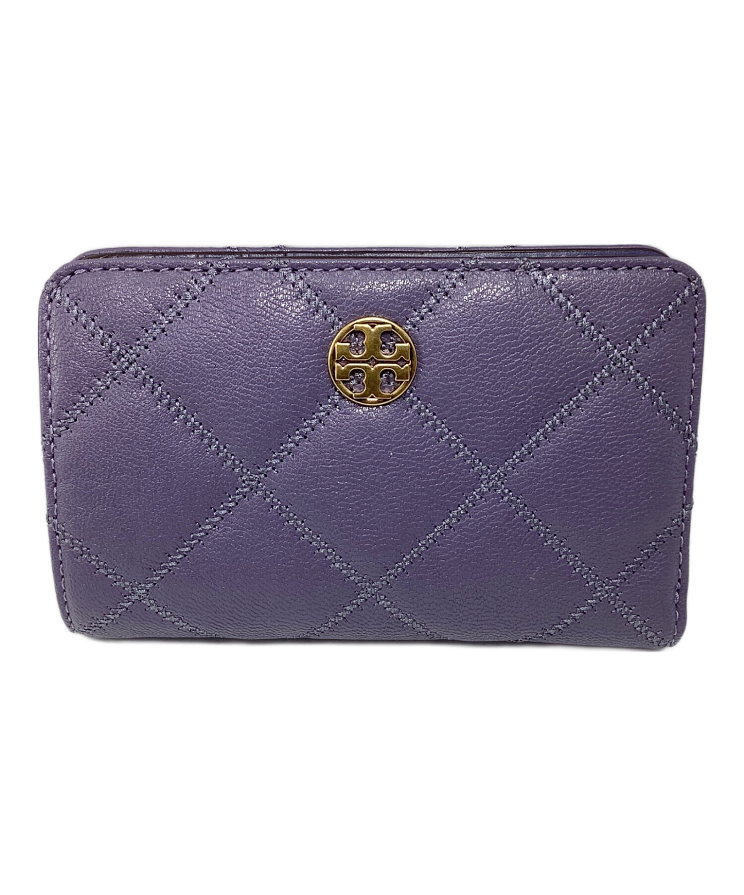 Tory Burch 二つ折り財布 エナメル　紫　トリーバーチ　新品　未使用 中古・古着通販】TORY BURCH (トリーバーチ) WILLA（ウィラ