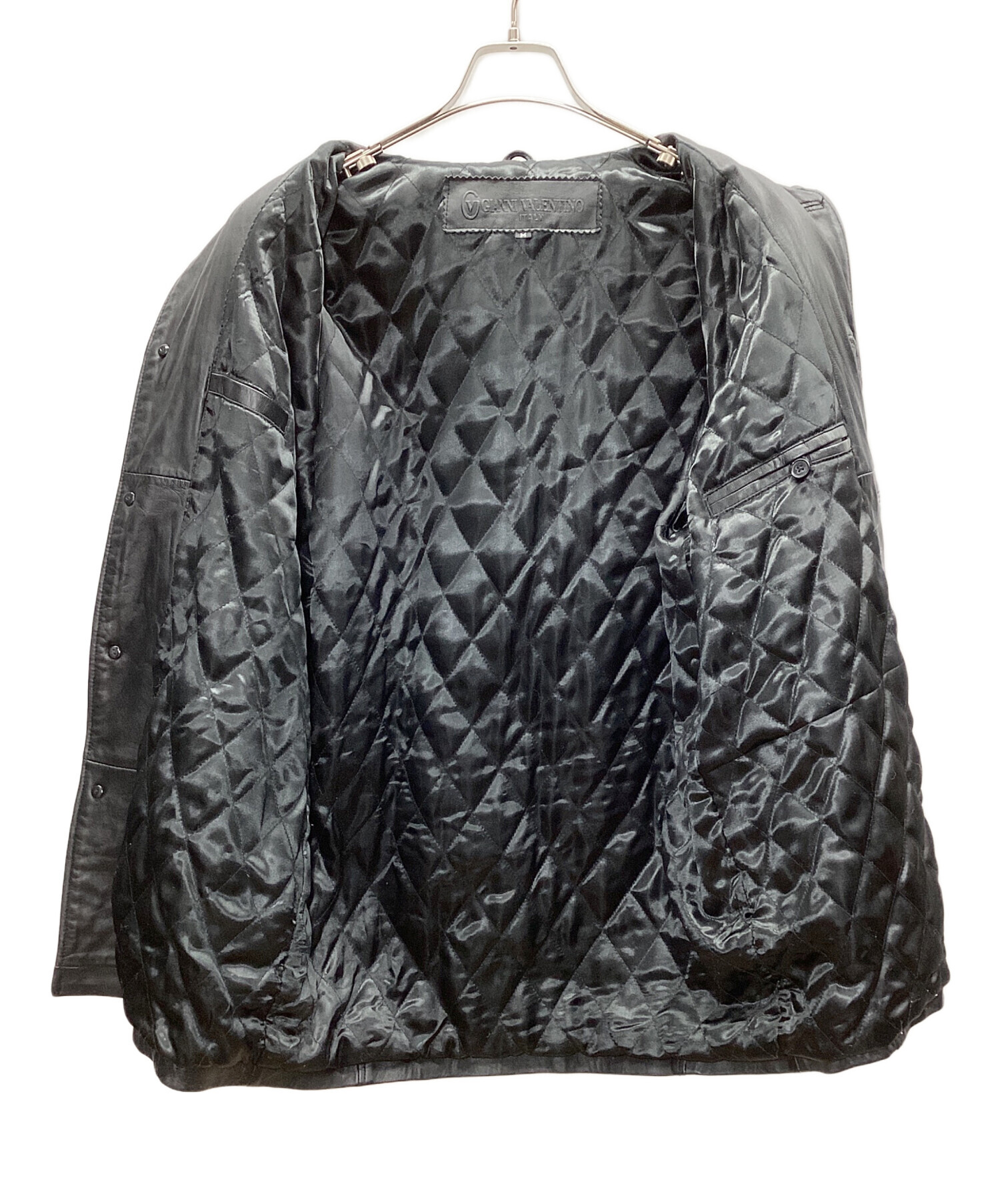 GIANNI VALENTINO A-2 レザージャケット ブラック 中古・古着通販】GIANNI VALENTINO (ジャンニバレンチノ) GIANNI