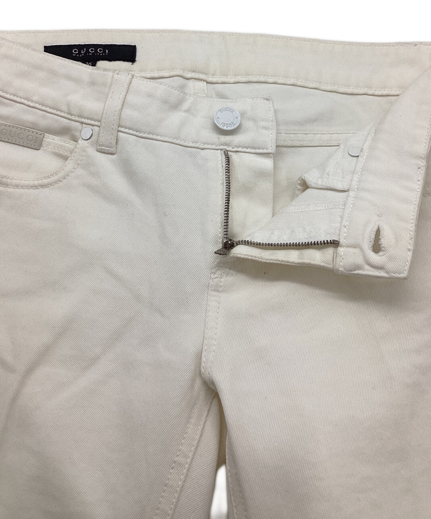 GUCCIのパンツ　ホワイト　新品(4/20 値下げ) 中古・古着通販】GUCCI (グッチ) GUCCI スキニーパンツ ホワイト