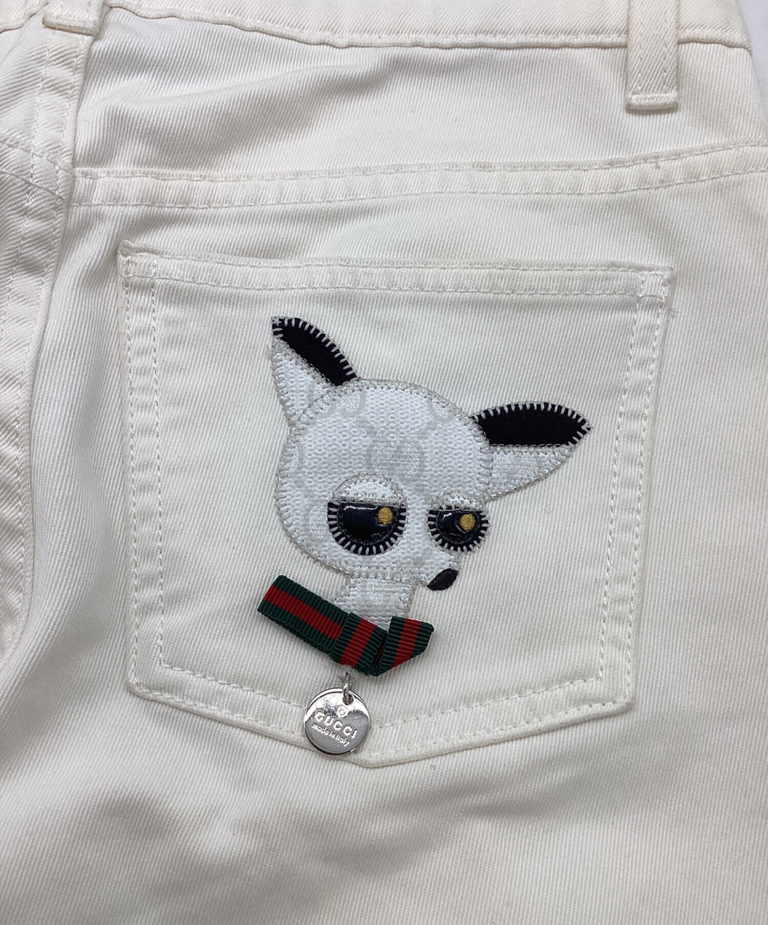 GUCCIのパンツ　ホワイト　新品(4/20 値下げ) 中古・古着通販】GUCCI (グッチ) GUCCI スキニーパンツ ホワイト