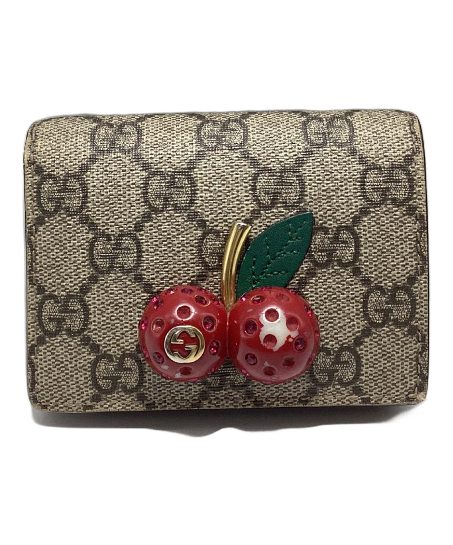 グッチ GUCCI GGスプリームビーチェーンウォレット 176079 ブラウン×レッド GGスプリーム レディース ショルダーバッグ GUCCI（グッチ） GGスプリーム チェーン ショルダーバッグ 409486