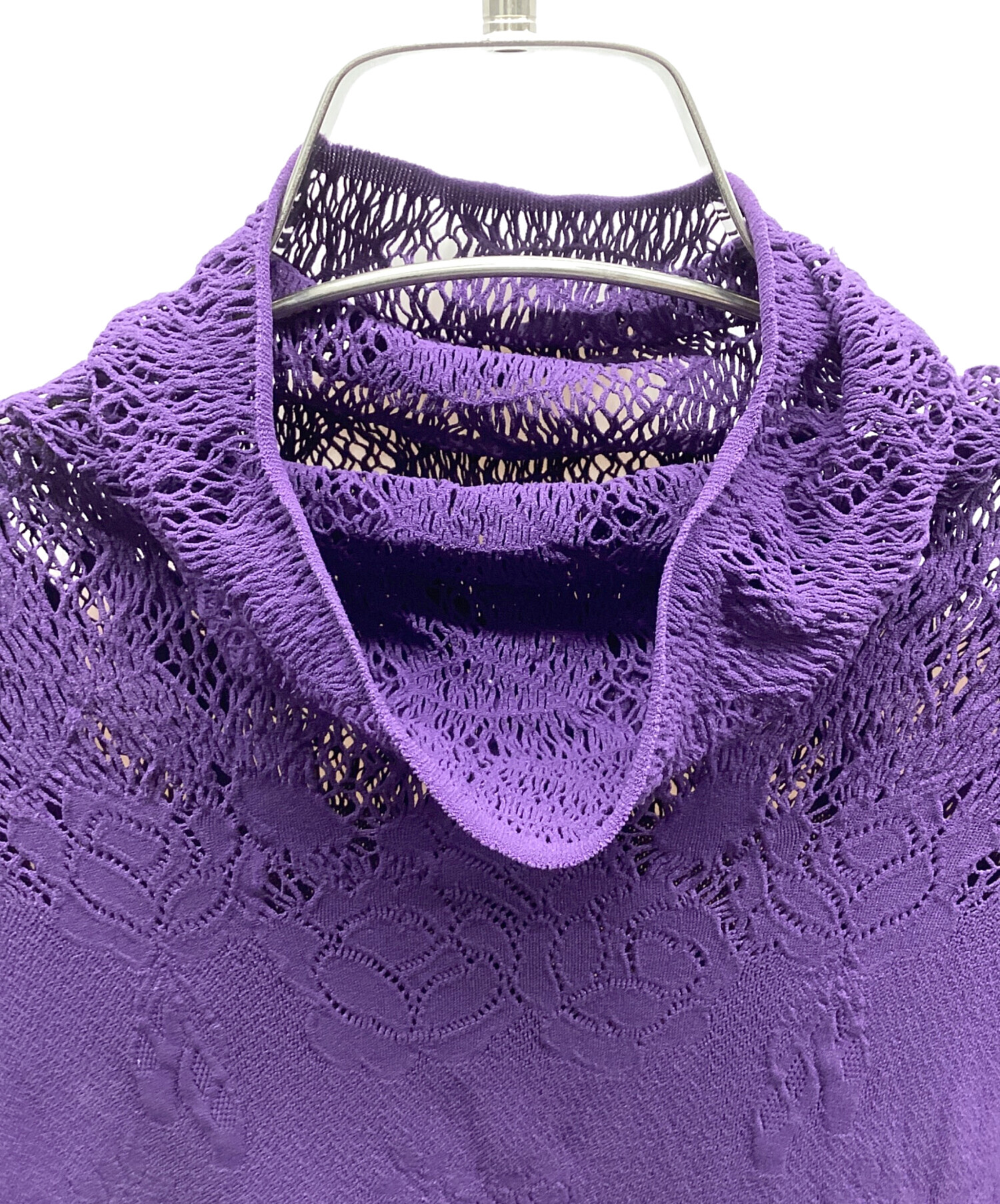 【未使用】チャコットニットワンピース パープル系 M チャコットバレエニット 中古・古着通販】Chacott (チャコット) ノーソーイングニット パープル