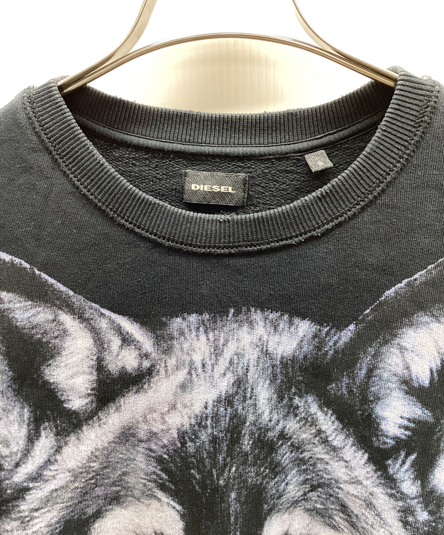 中古・古着通販】DIESEL (ディーゼル) スウェット ブラック サイズ:S 