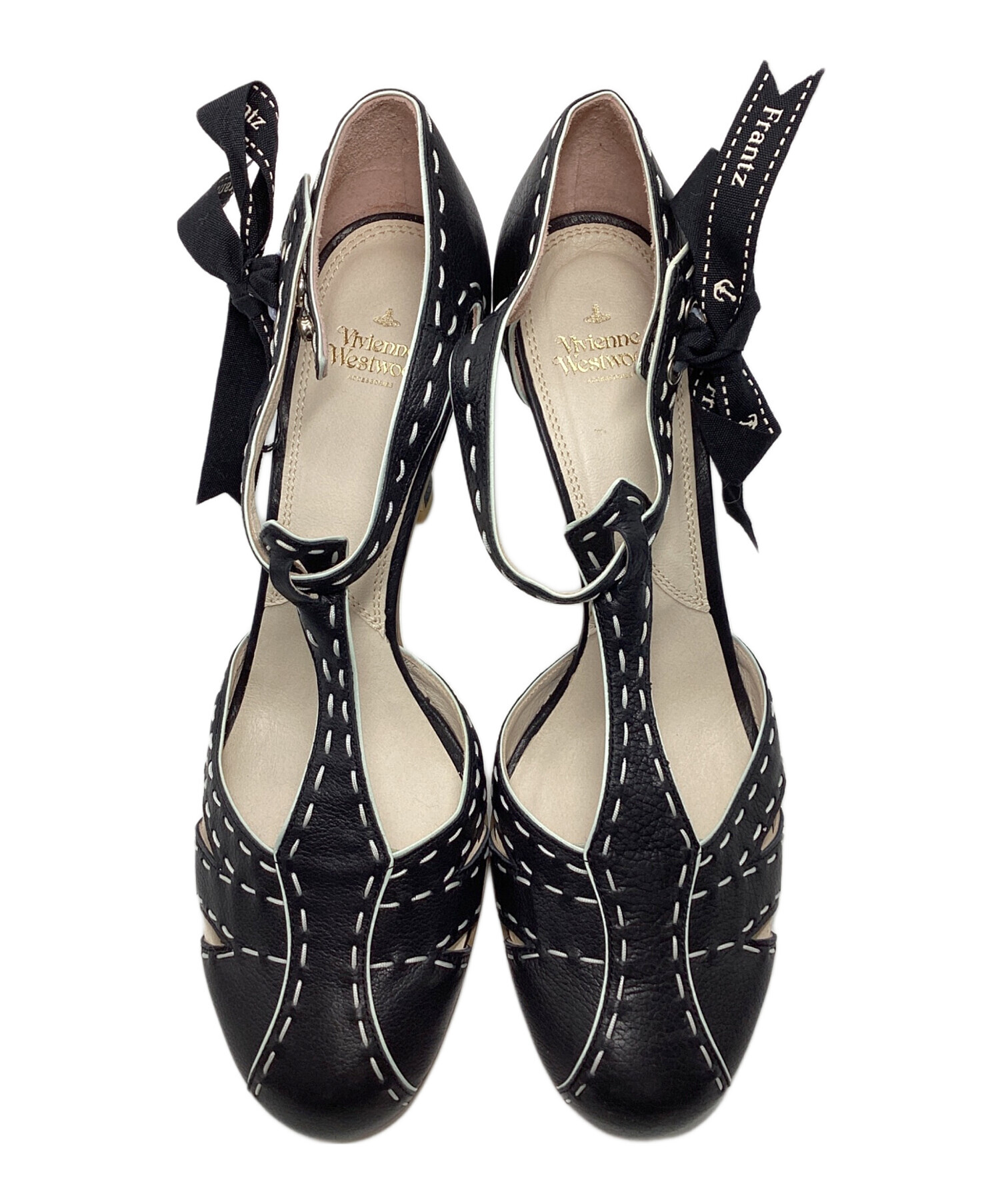 ✨美品✨ヴィヴィアンウエストウッド パンプス ステッチ リボン 23.5 希少 中古・古着通販】Vivienne Westwood (ヴィヴィアンウエストウッド