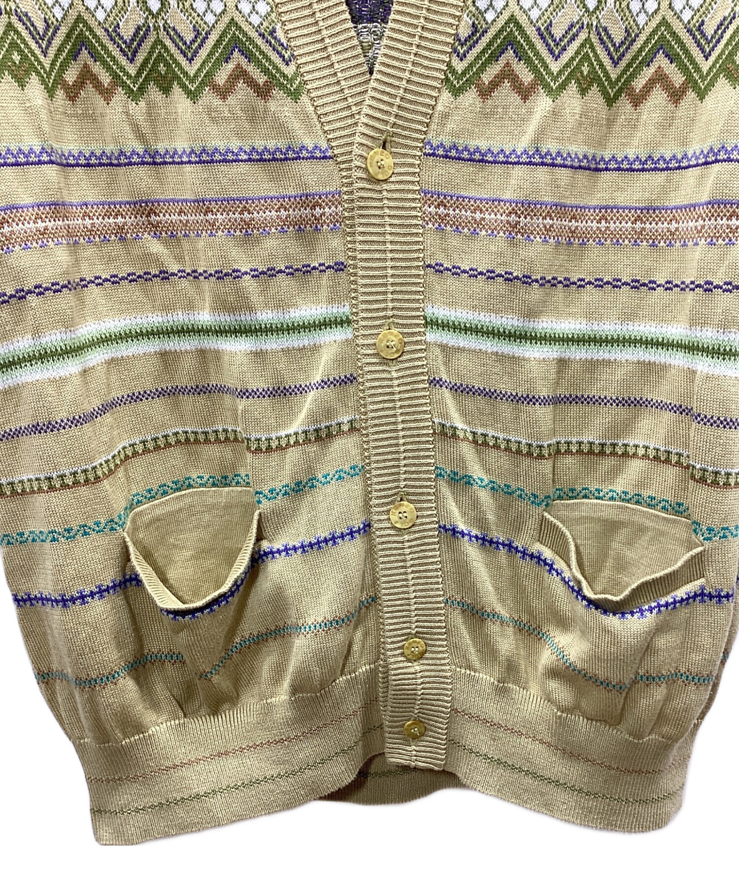 中古・古着通販】KENZO GOLF (ケンゾー ゴルフ) 薄手ニット イエロー