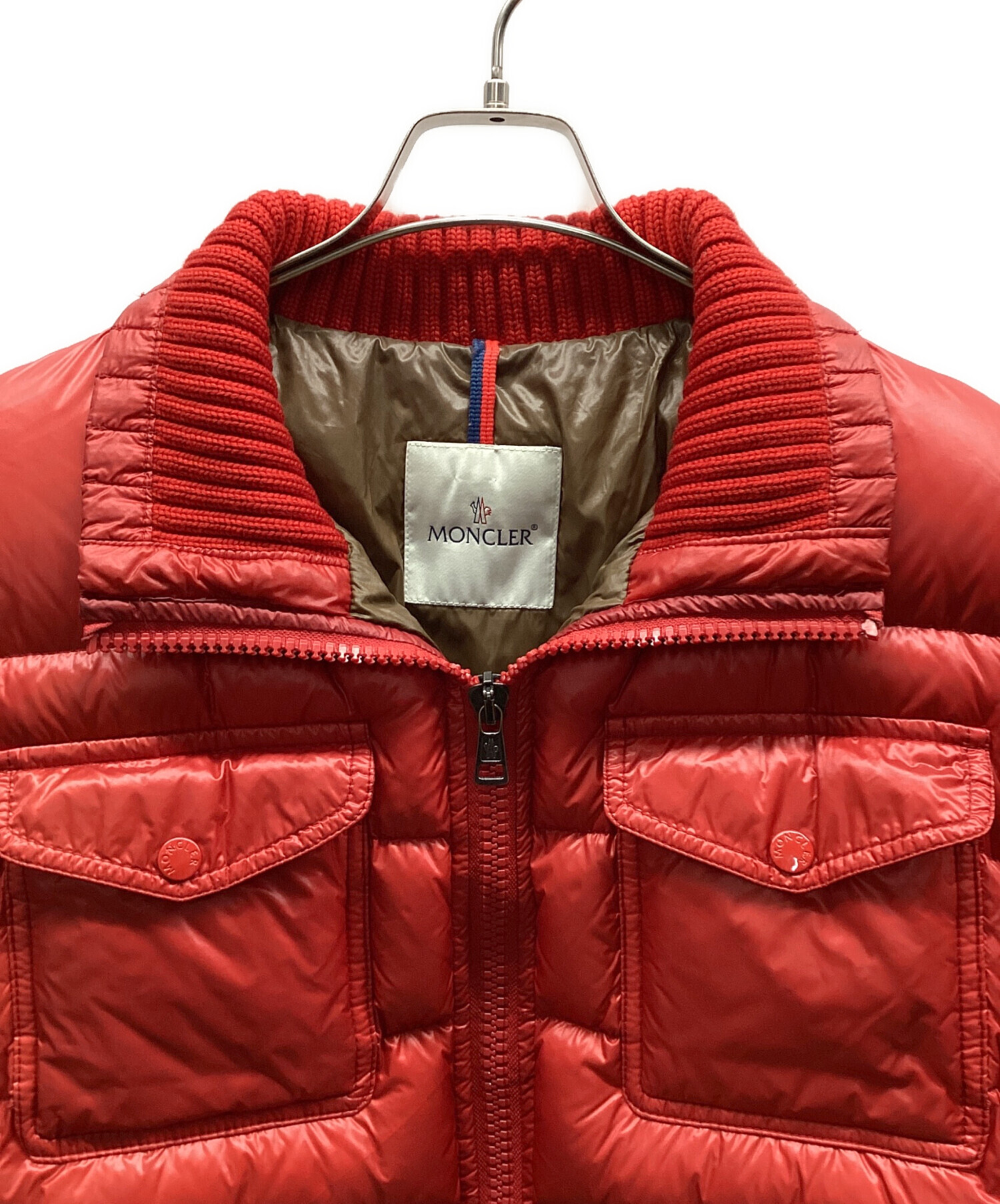 中古・古着通販】MONCLER (モンクレール) ダウンジャケット レッド