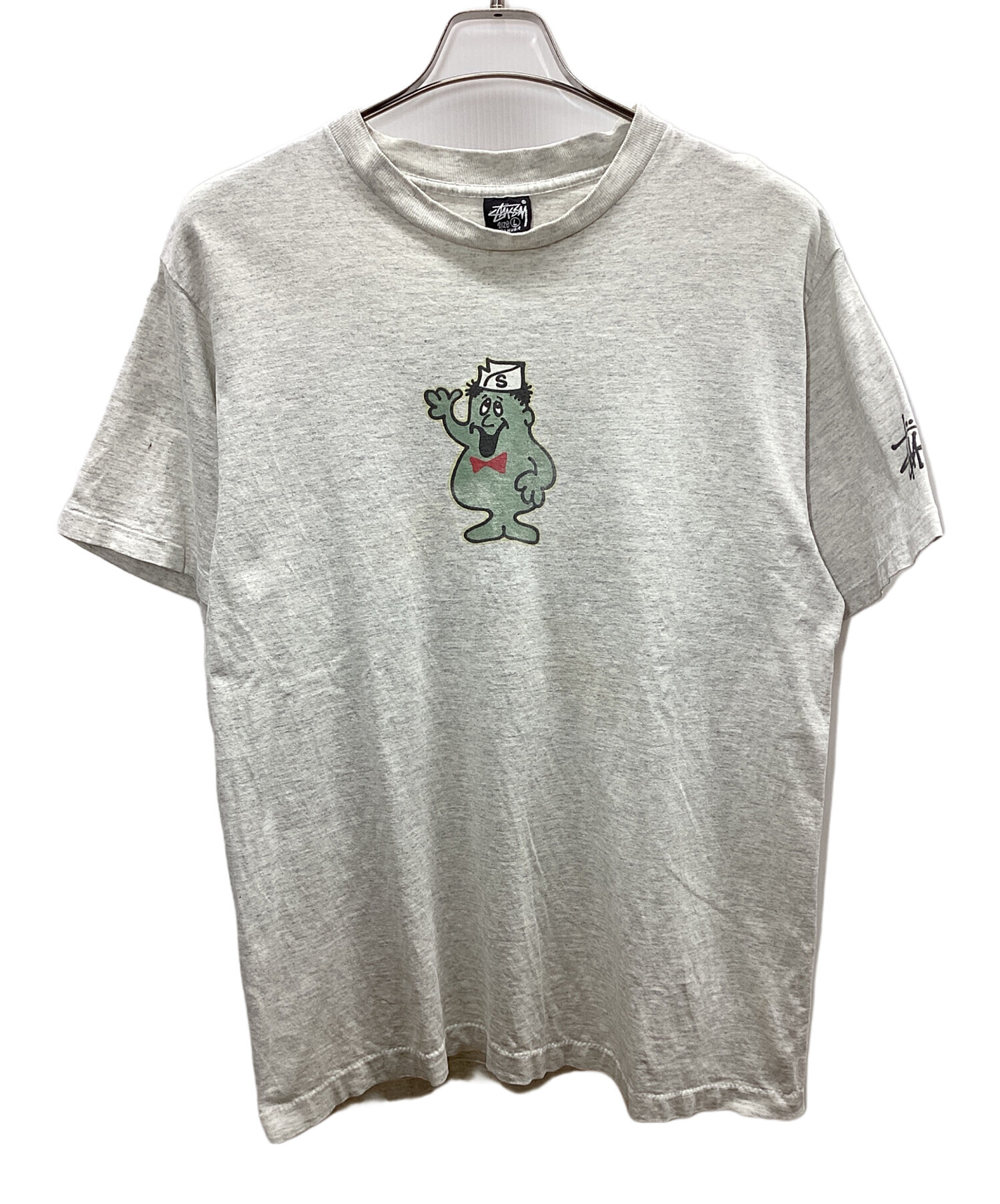 【美品】Stussy ストゥーシー　グレー 半袖 Tシャツ バックプリント 中古・古着通販】stussy (ステューシー) 半袖カットソー グレー サイズ