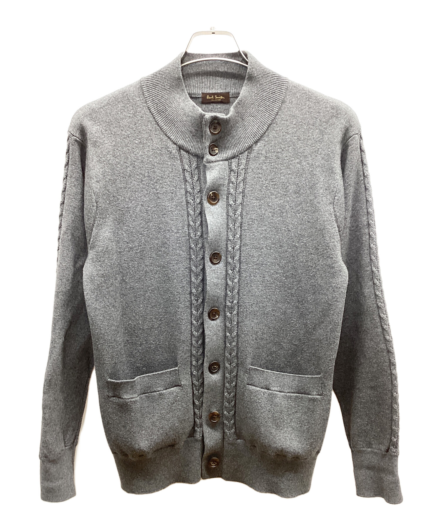 【タグ付き未使用新品】PS Paul Smith ロングカーディガン グレー M 中古・古着通販】PAUL SMITH (ポールスミス) 厚手カーディガン グレー