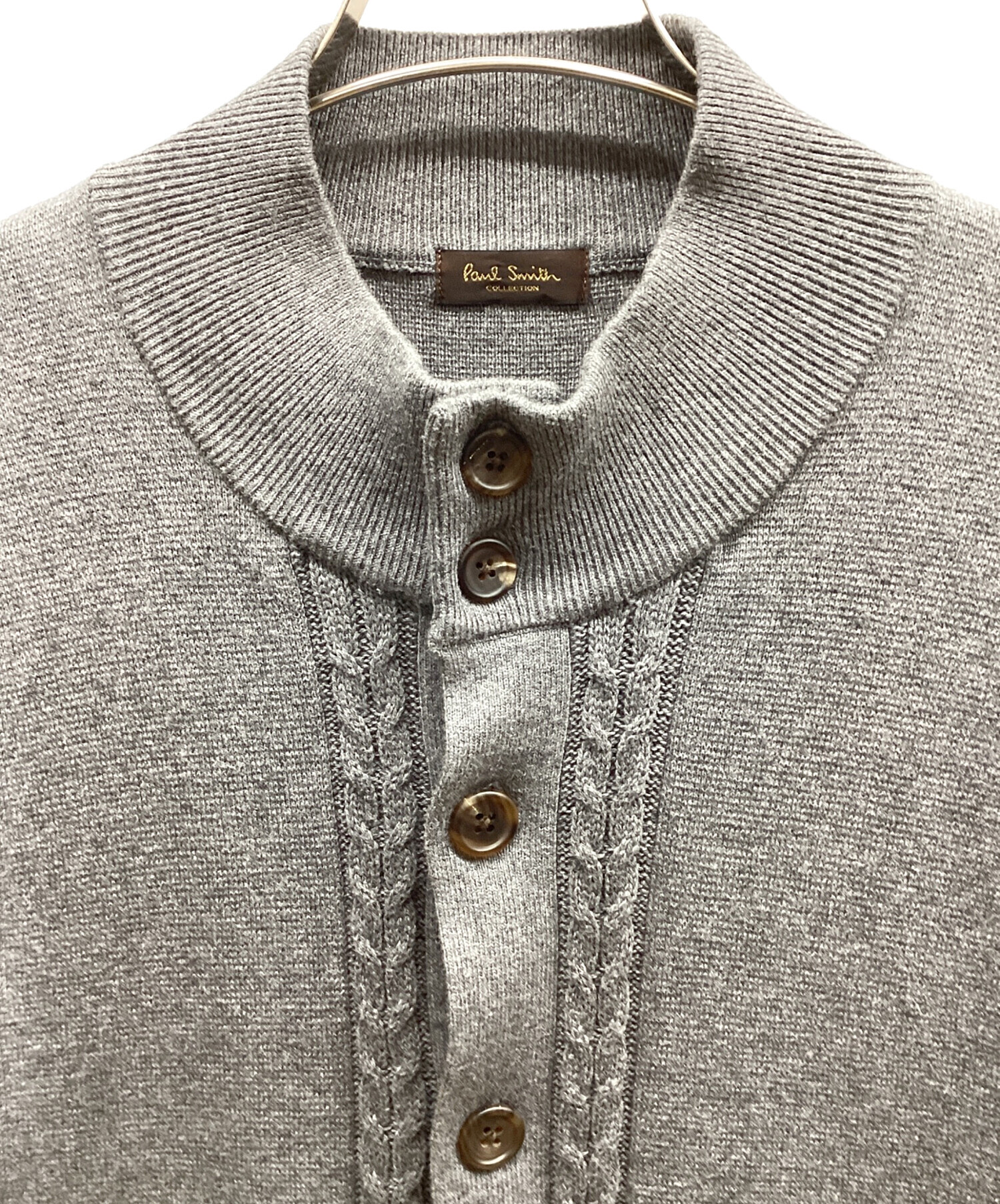 中古・古着通販】PAUL SMITH (ポールスミス) 厚手カーディガン グレー