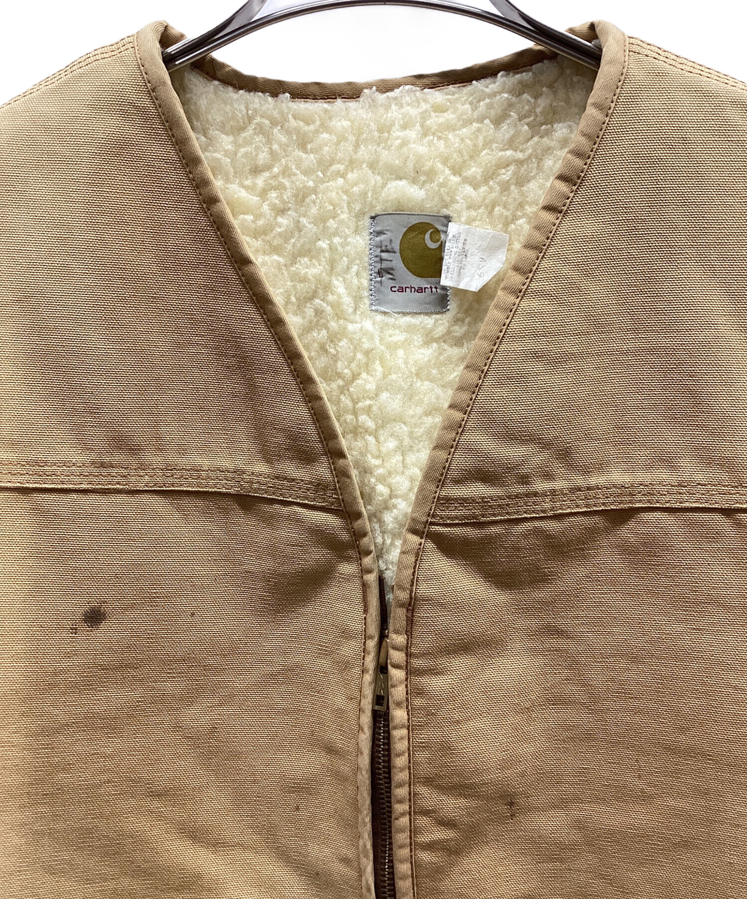 中古・古着通販】CarHartt (カーハート) ダックベスト ブラウン サイズ