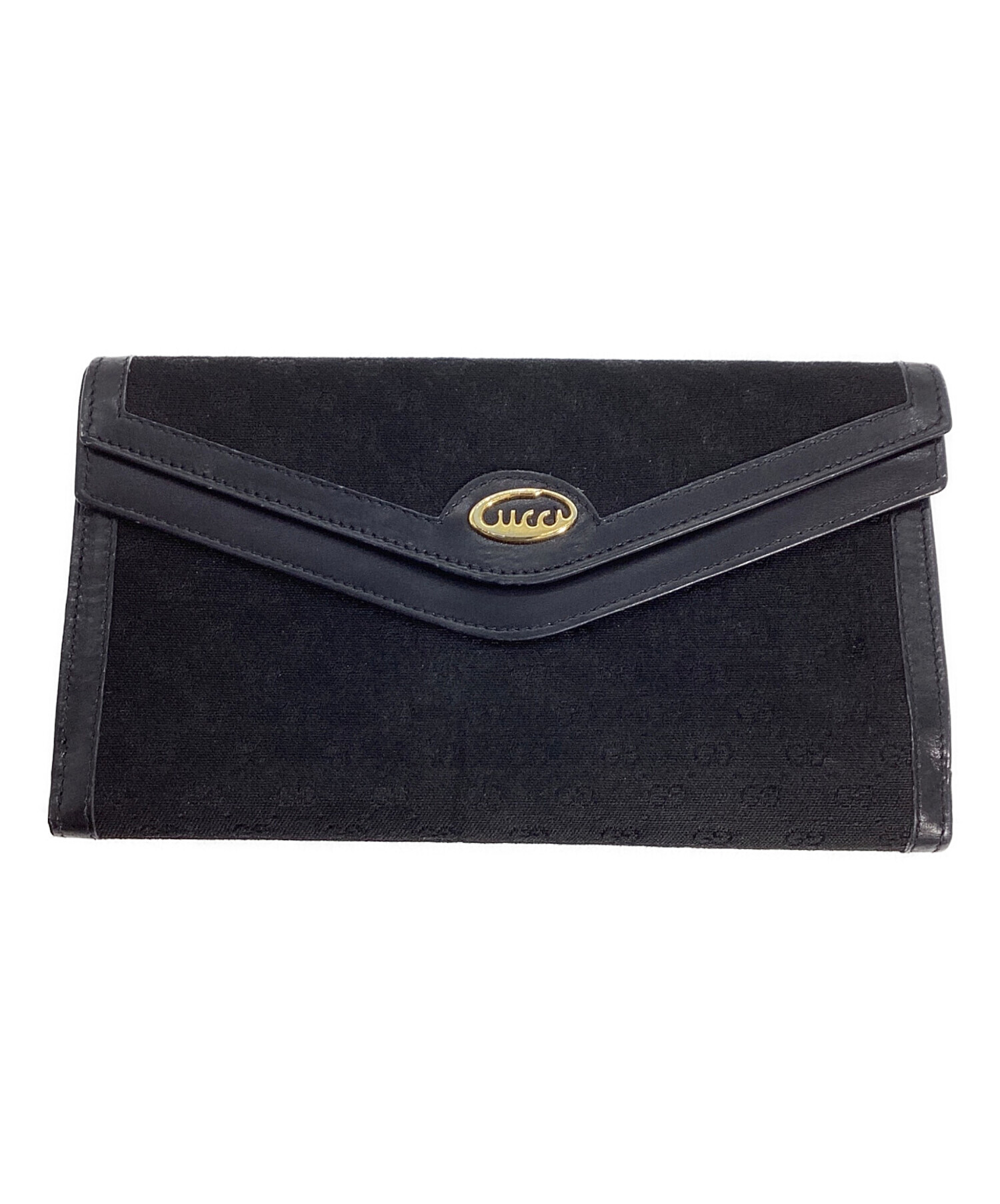 【美品】GUCCI ブラック 長財布 中古・古着通販】GUCCI (グッチ) GUCCI 長財布 ブラック｜ブランド