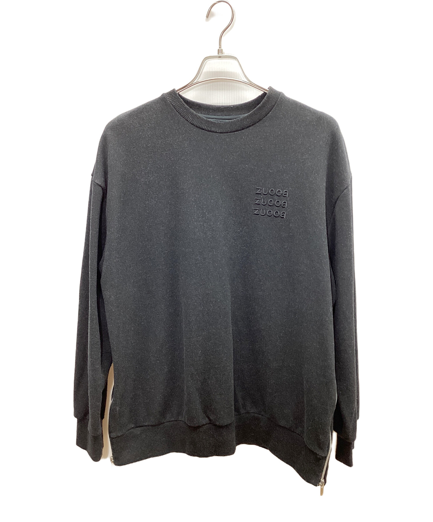 中古・古着通販】ZUCCA (ズッカ) RECOVER スウェット ブラック サイズ
