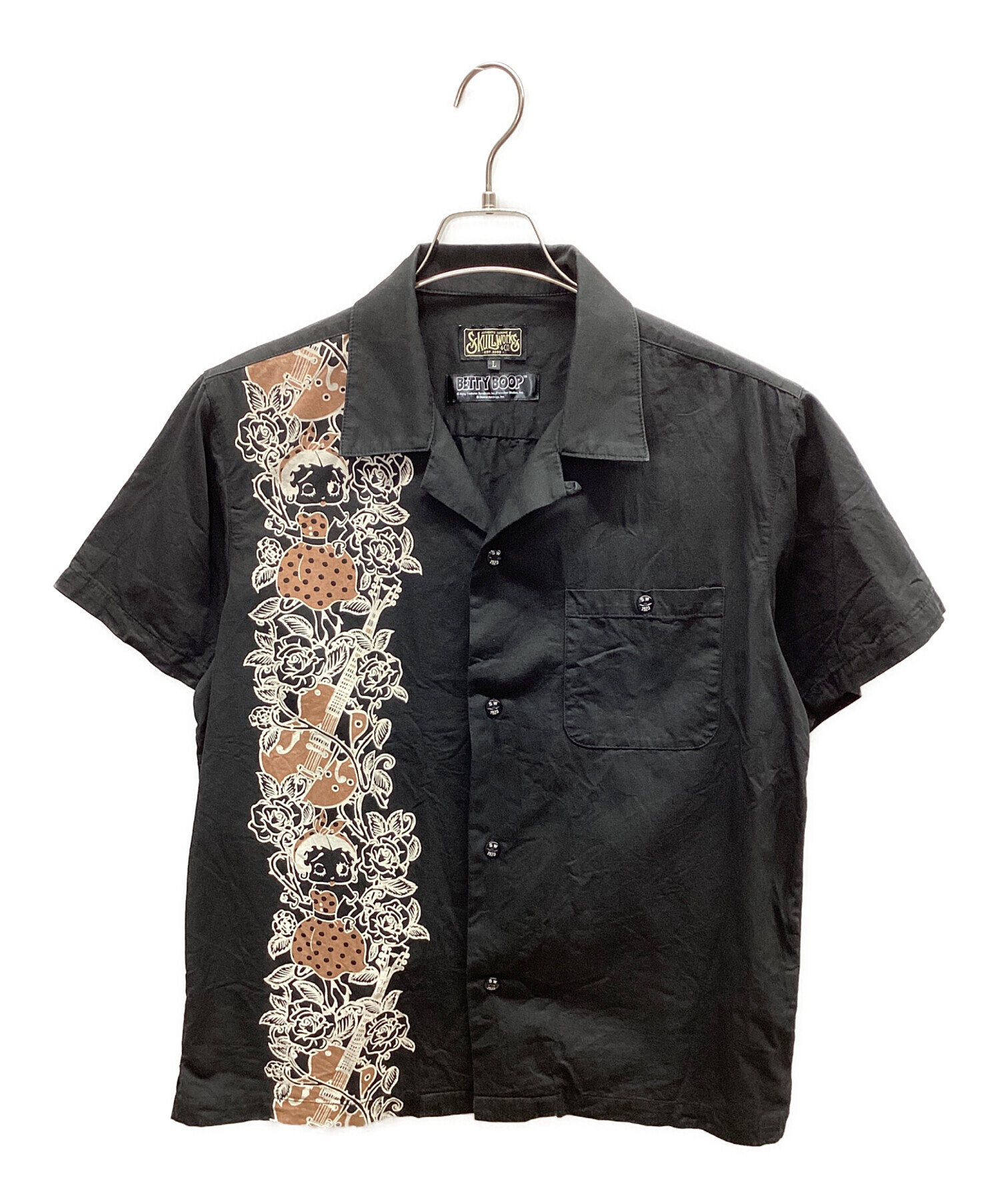 中古・古着通販】SKULL WORKS (スカルワークス) 半袖シャツ ブラック