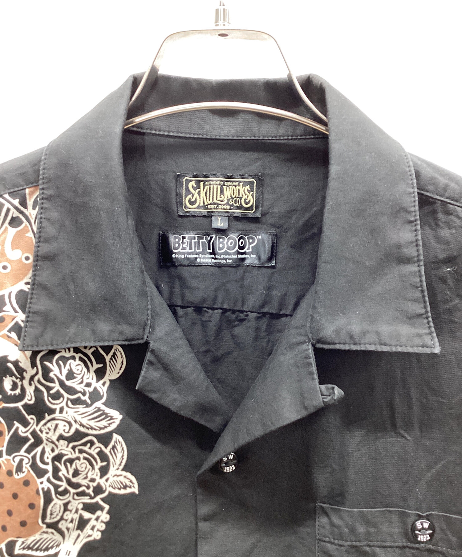 中古・古着通販】SKULL WORKS (スカルワークス) 半袖シャツ ブラック