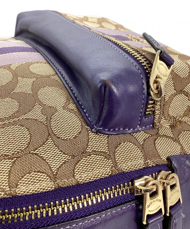 中古・古着通販】COACH (コーチ) リュック ベージュ×パープル