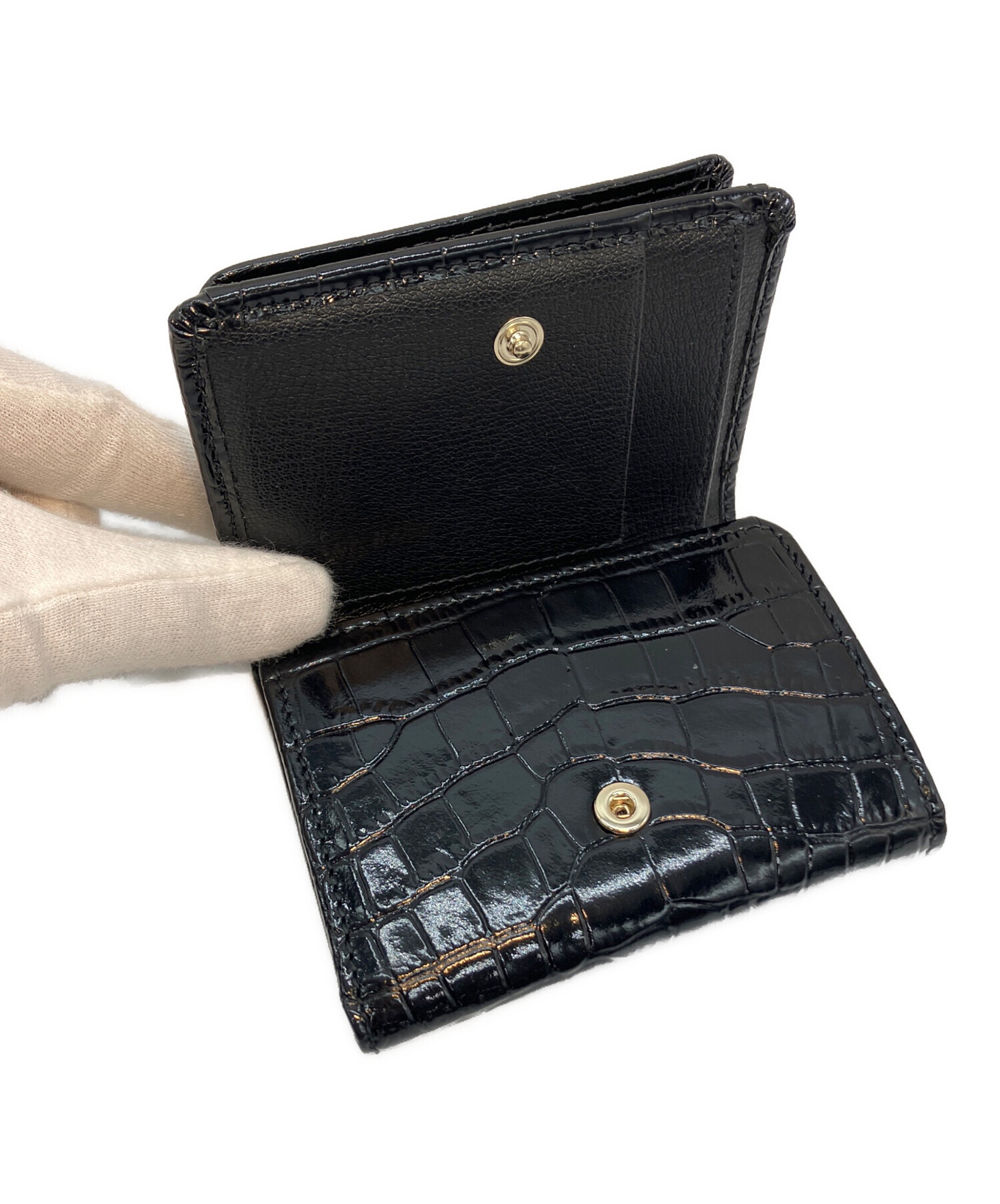 中古・古着通販】JIMMY CHOO (ジミーチュウ) 3つ折り財布 ブラック