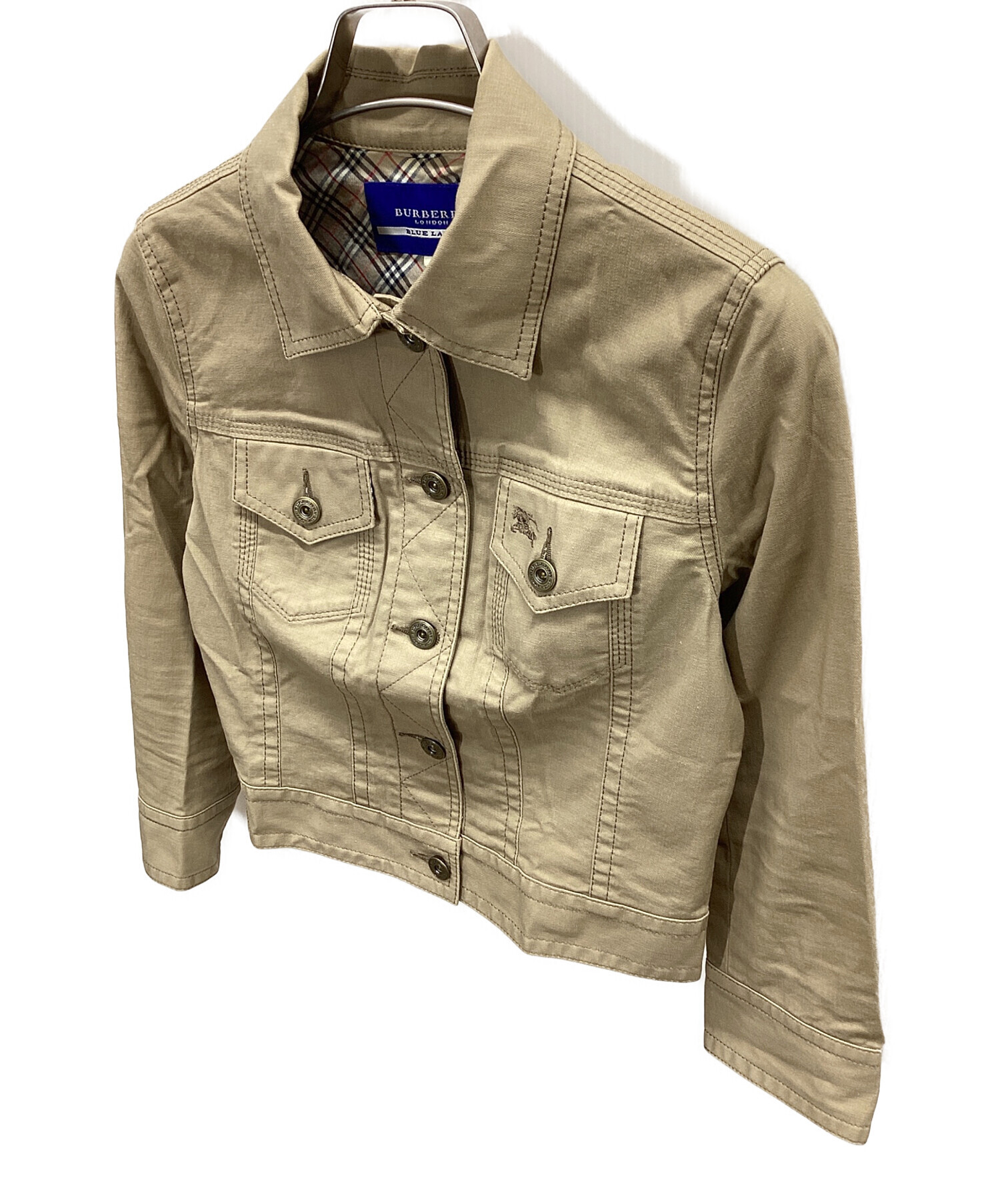 BURBERRY BLUE LABEL ベージュジャケット 38 中古・古着通販】BURBERRY BLUE LABEL (バーバリー ブルー レーベル