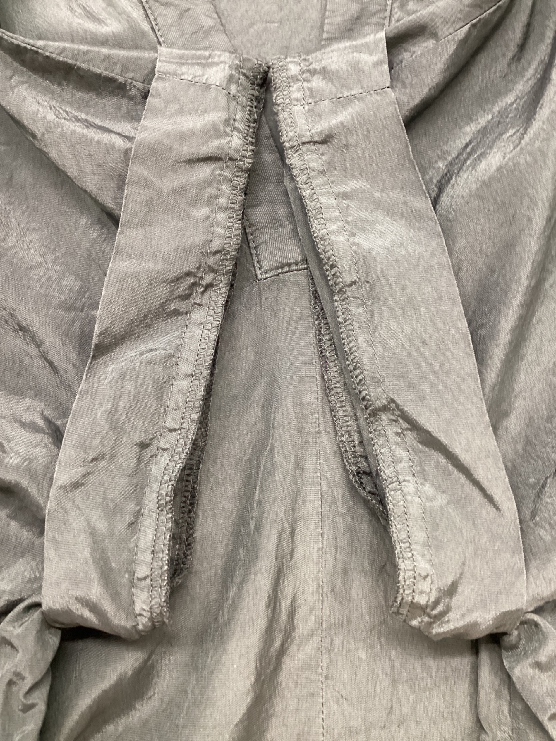 中古・古着通販】evam eva (エヴァムエヴァ) 半袖ワンピース グレー