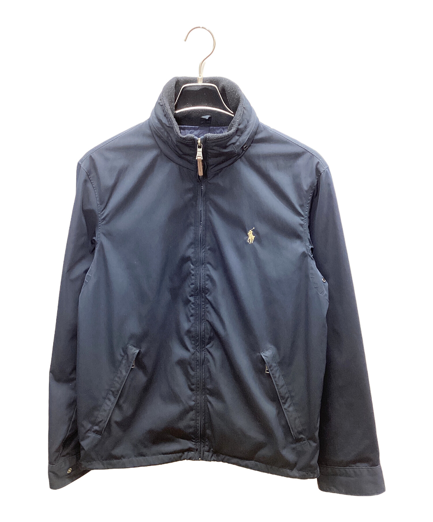 IS571 US古着ポロラルフローレンネイビー刺繍ロゴ中肉トラックジャケット良品 中古・古着通販】POLO RALPH LAUREN (ポロ・ラルフローレン) ジップ