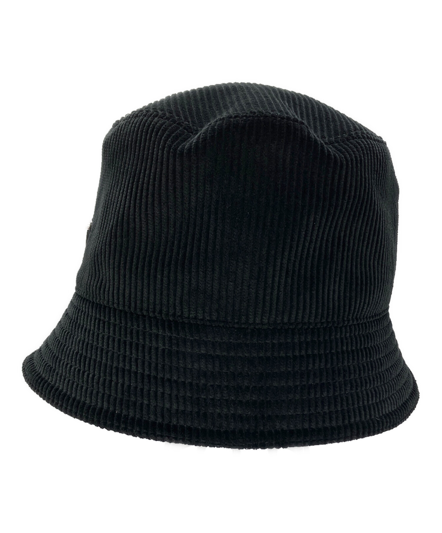 ▫️PRADA ブラック コーデュロイバケットハット Lサイズ▫️ 中古・古着通販】PRADA (プラダ) プラダ コーデュロイ バケットハット