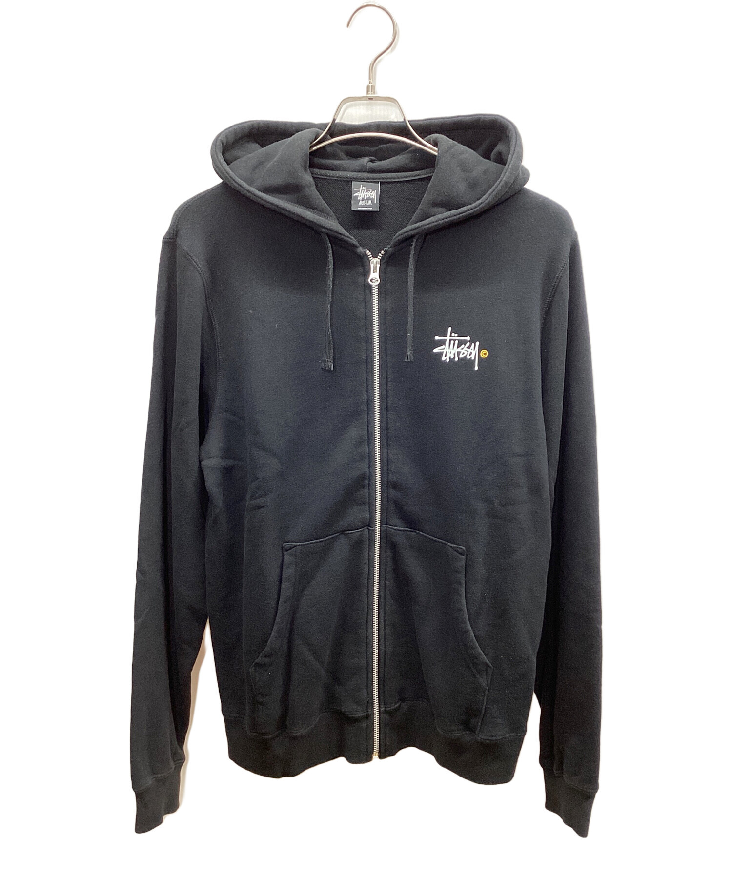 中古・古着通販】stussy (ステューシー) ジップパーカー ブラック 