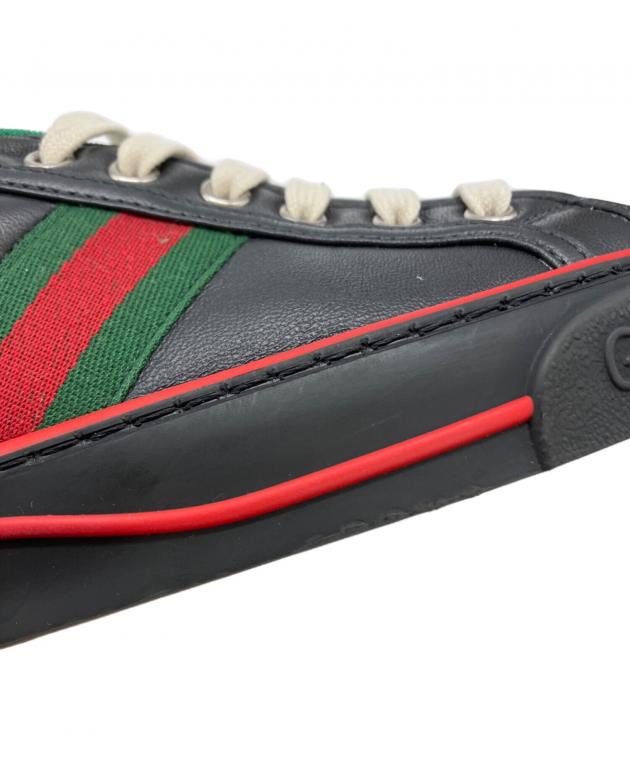 GUCCI グッチ スニーカー UK9(27.5cm位) 黒x赤等 【古着】【中古】【送料無料】 中古・古着通販】GUCCI (グッチ) スニーカー ブラック サイズ:38+