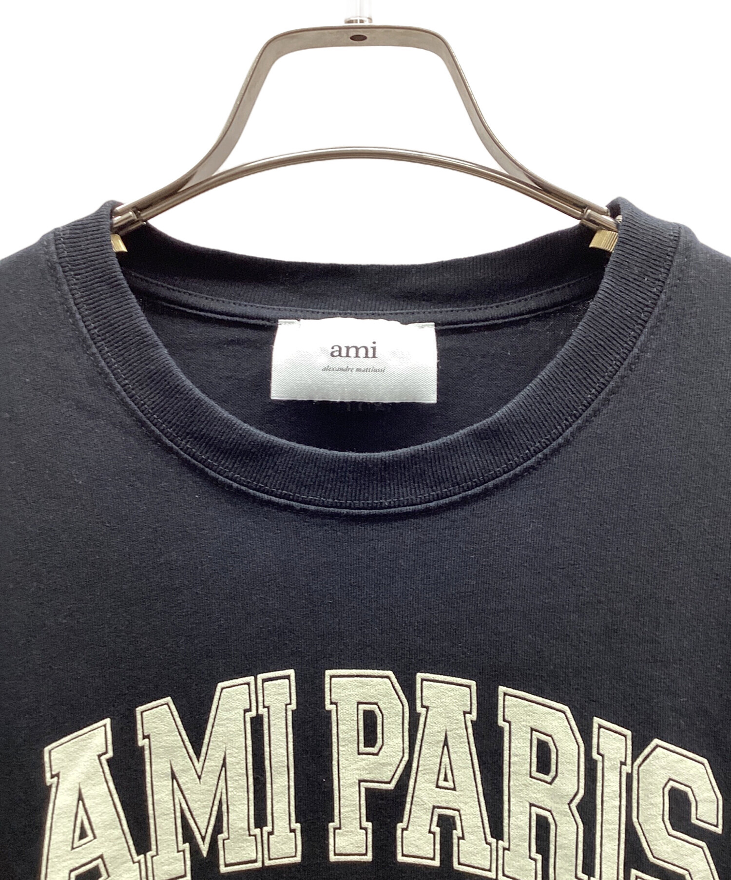中古・古着通販】ami (アミ) 半袖Tシャツ ブラック サイズ:M｜ブランド