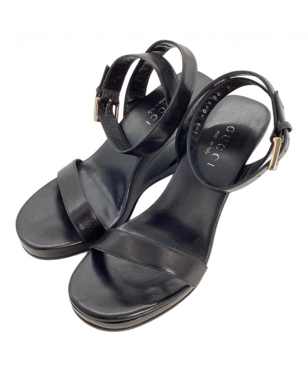 A*e様 Gucci サンダル　ウェッジソール　中古 中古・古着通販】GUCCI (グッチ) ウェッジソールサンダル ブラック