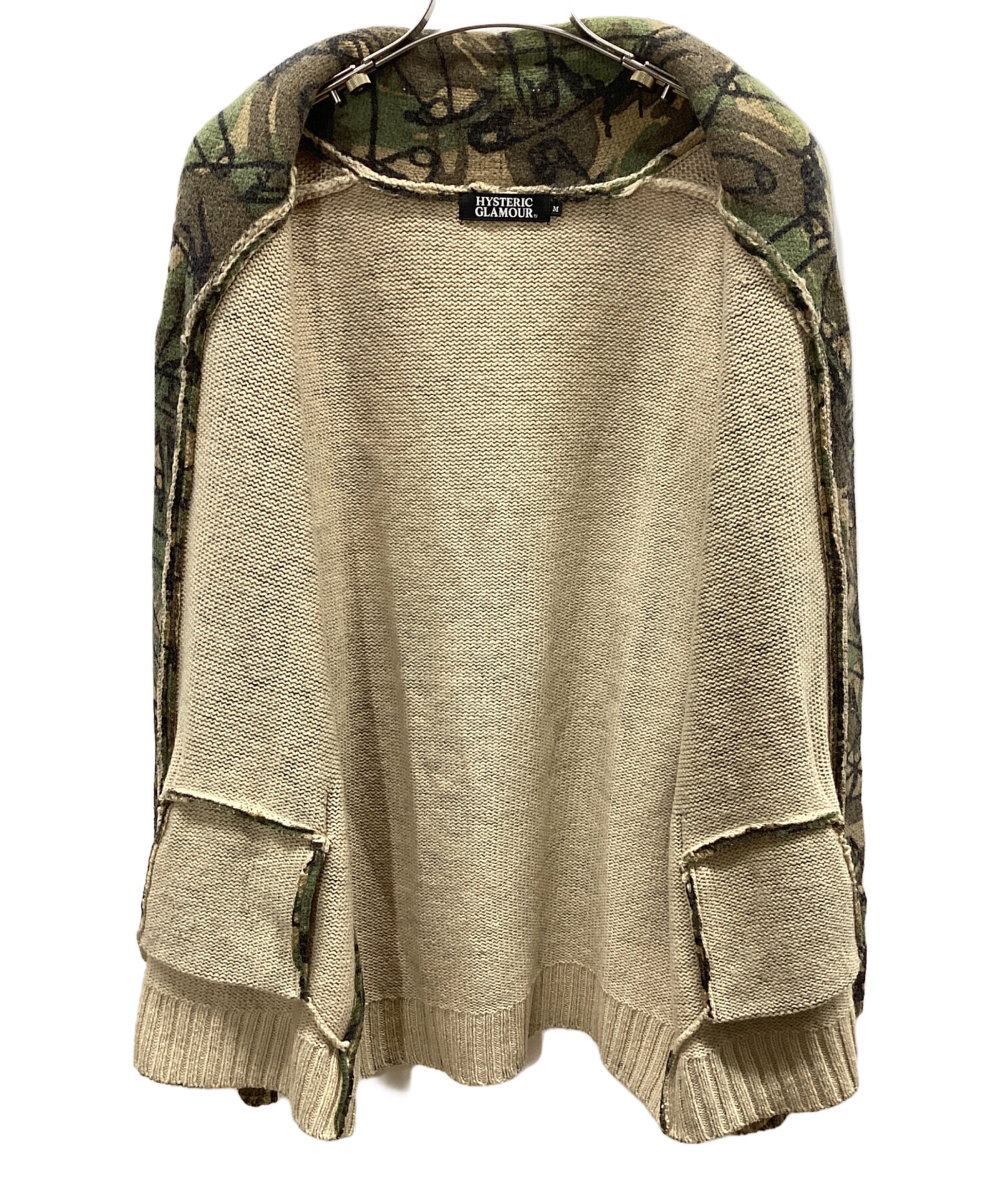 HYSTERIC GLAMOUR ロングカーディガン カーキ 中古・古着通販】Hysteric Glamour (ヒステリックグラマー) 厚手