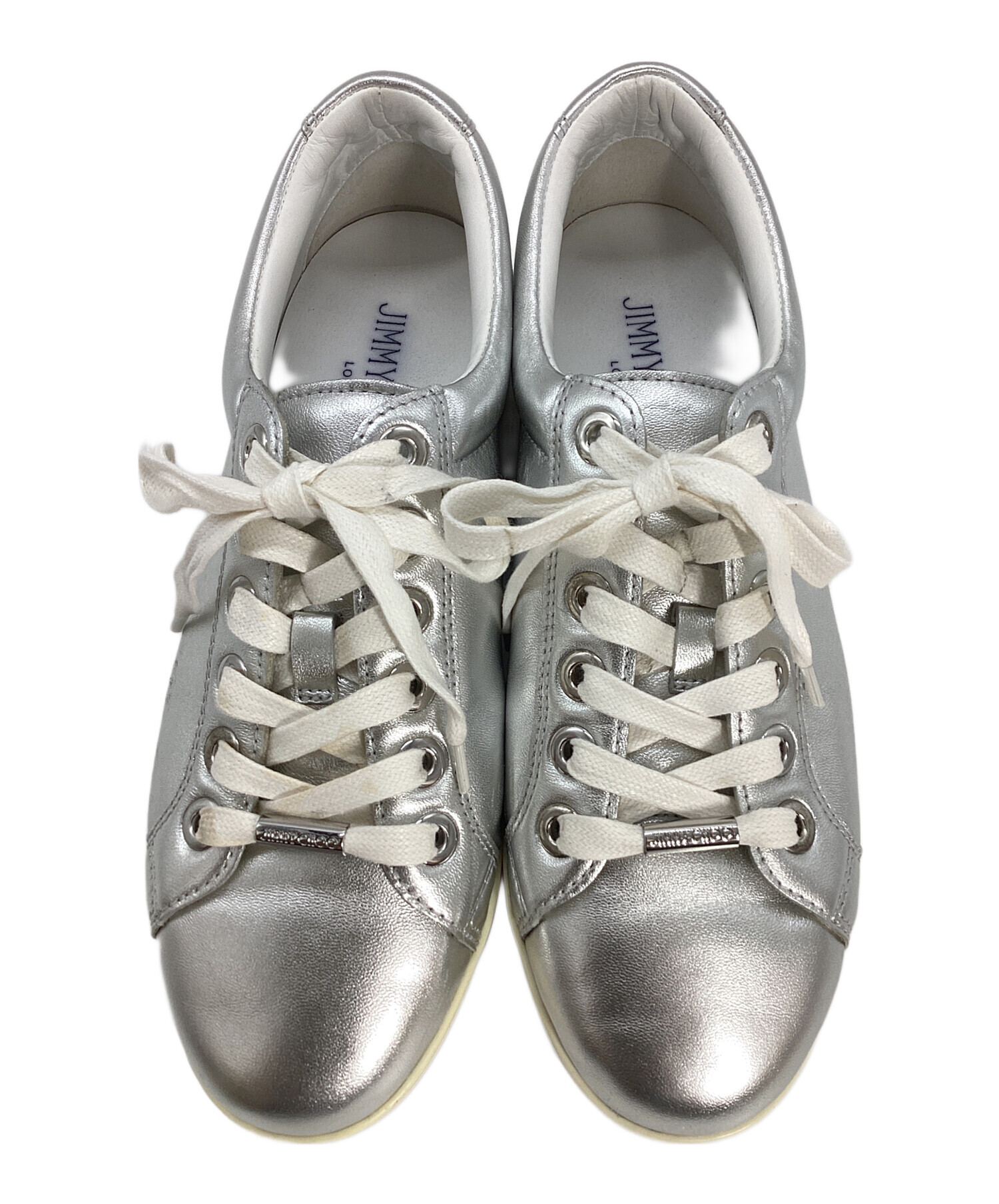 ジミーチュウ　スタッズ　シルバー　スニーカー 靴　レディース 中古・古着通販】JIMMY CHOO (ジミーチュウ) スニーカー シルバー
