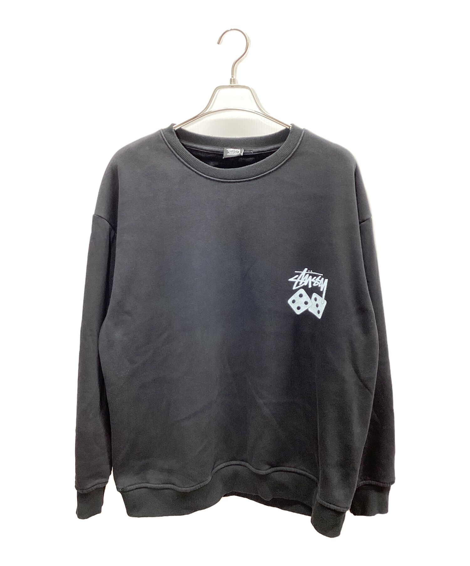 中古・古着通販】stussy (ステューシー) ロゴスウェット ブラック