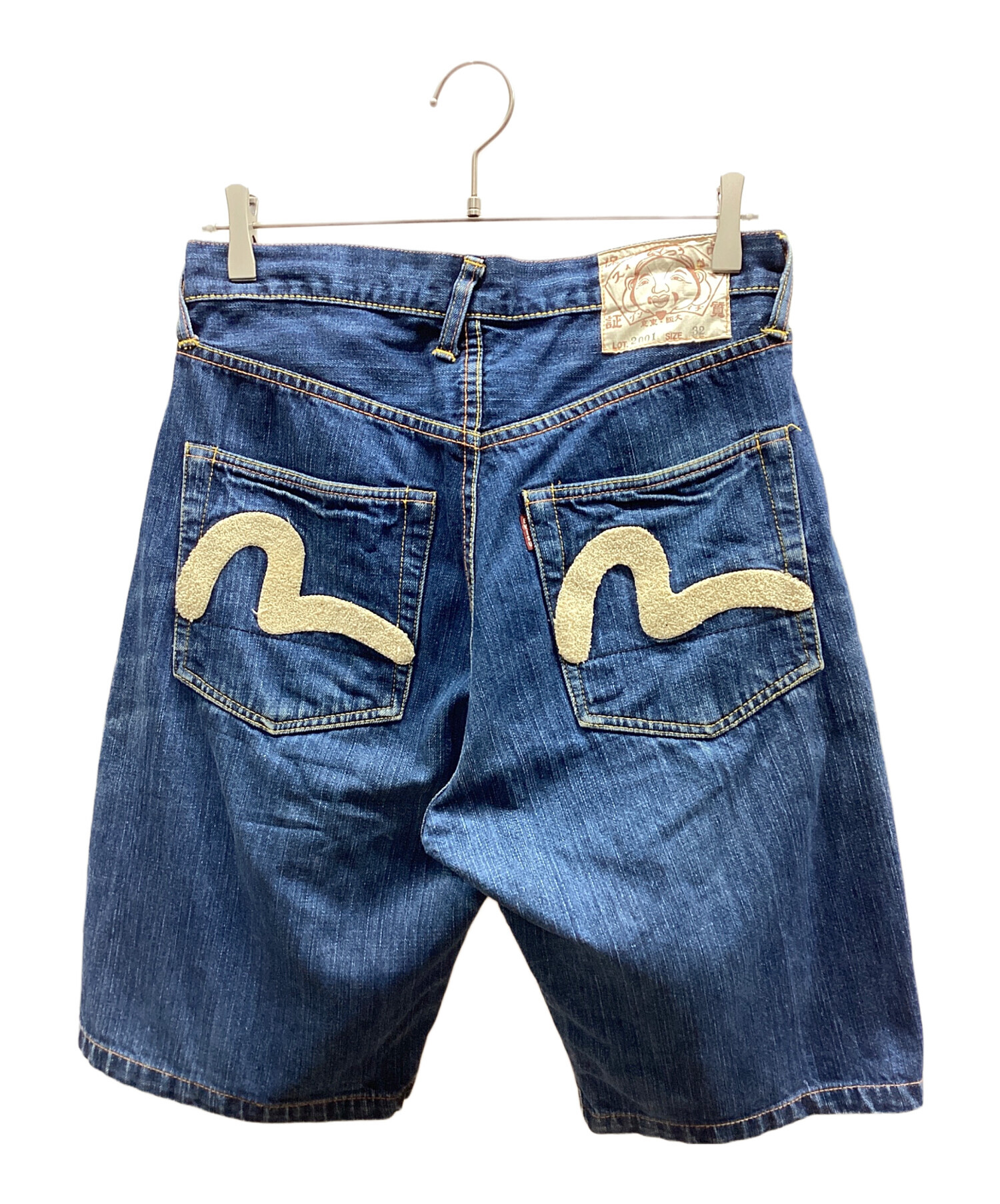 中古・古着通販】EVISU (エヴィス) ショートデニムパンツ ブルー