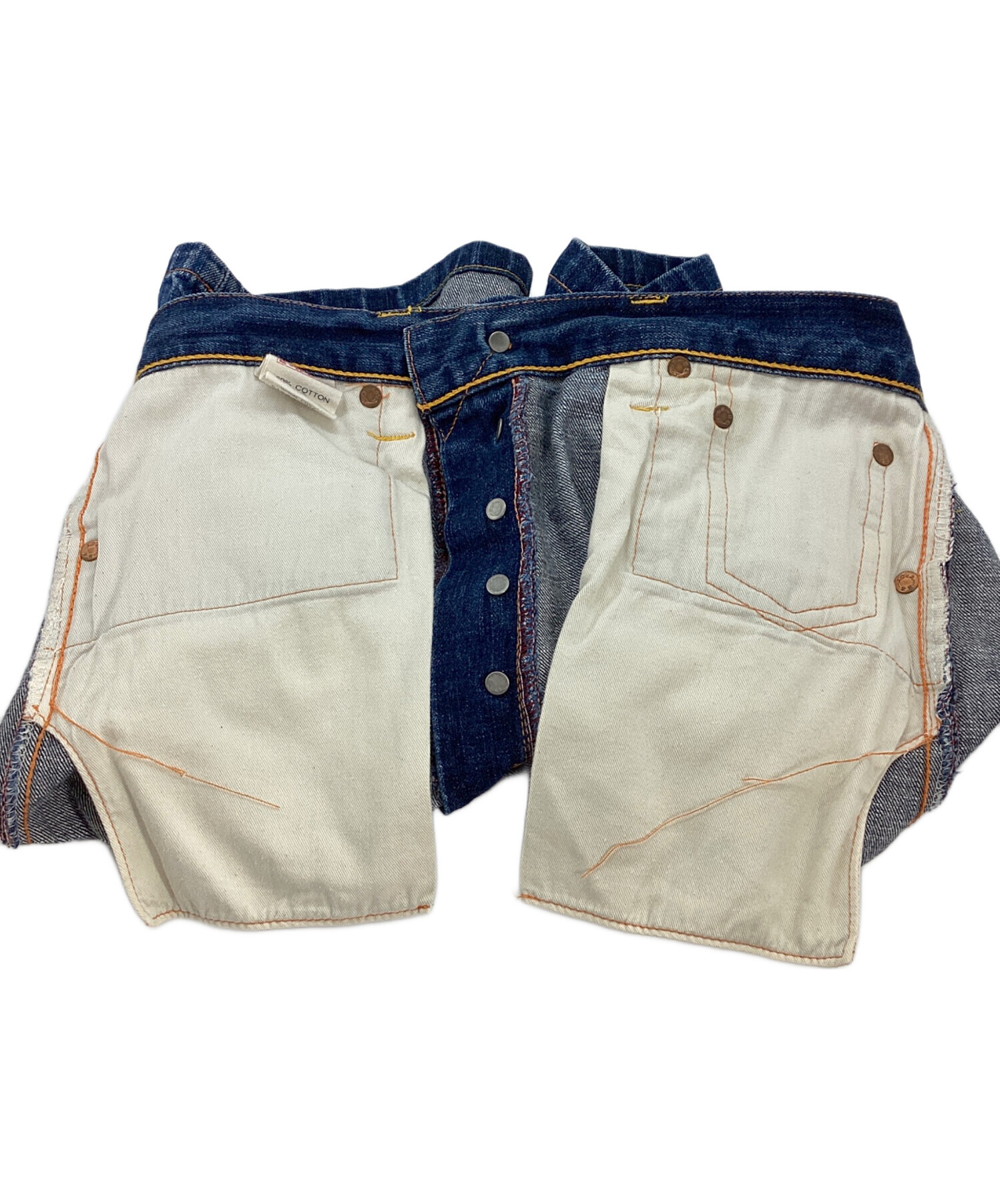 早い者勝ち　EVISU デニム ショートパンツ W32 日本製 中古・古着通販】EVISU (エヴィス) ショートデニムパンツ ブルー