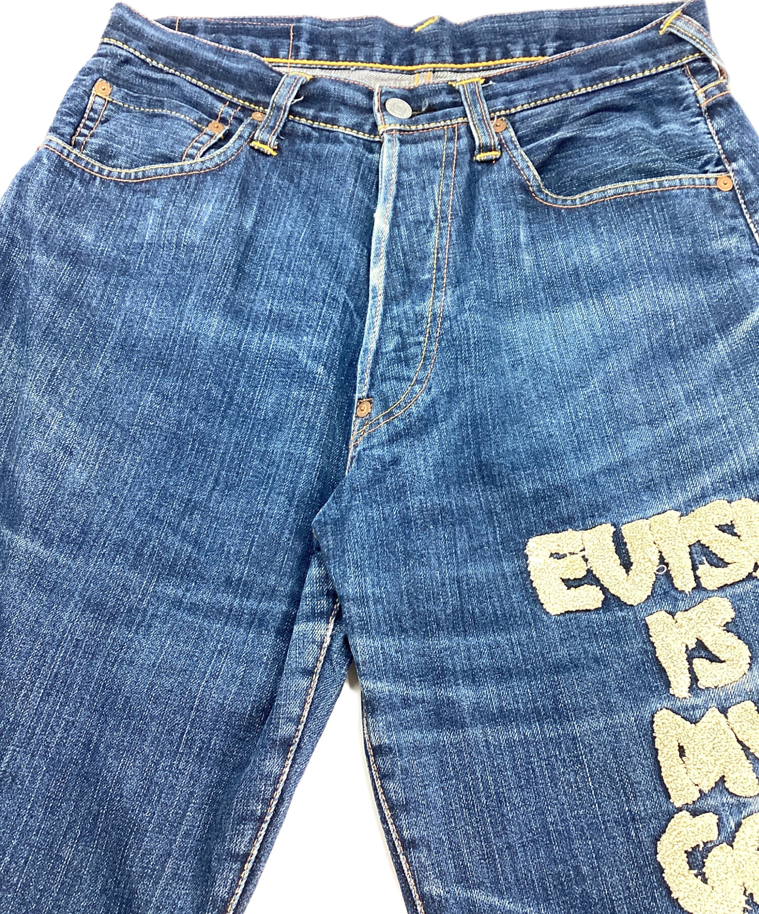 中古・古着通販】EVISU (エヴィス) ショートデニムパンツ ブルー