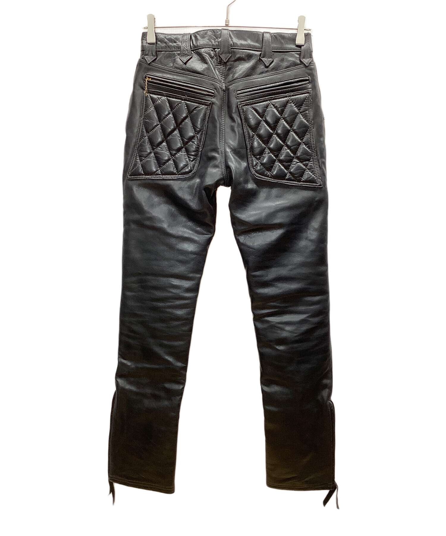 ウエストライド　コンフォマックス　レザーパンツ 黒 中古・古着通販】WEST RIDE (ウエストライド) WEST RIDE コンフォ