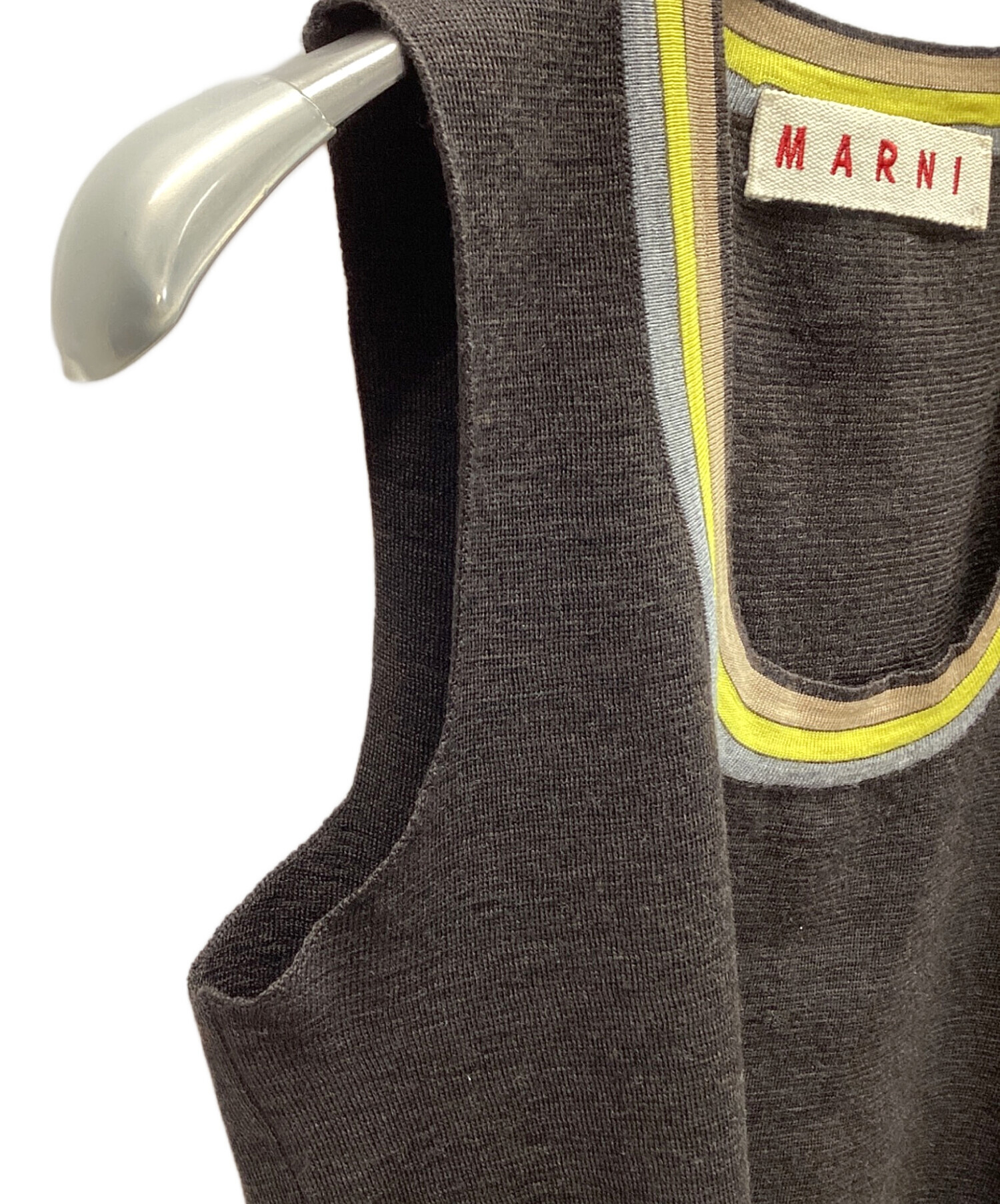 中古・古着通販】MARNI (マルニ) ウールニットベスト ブラウン サイズ