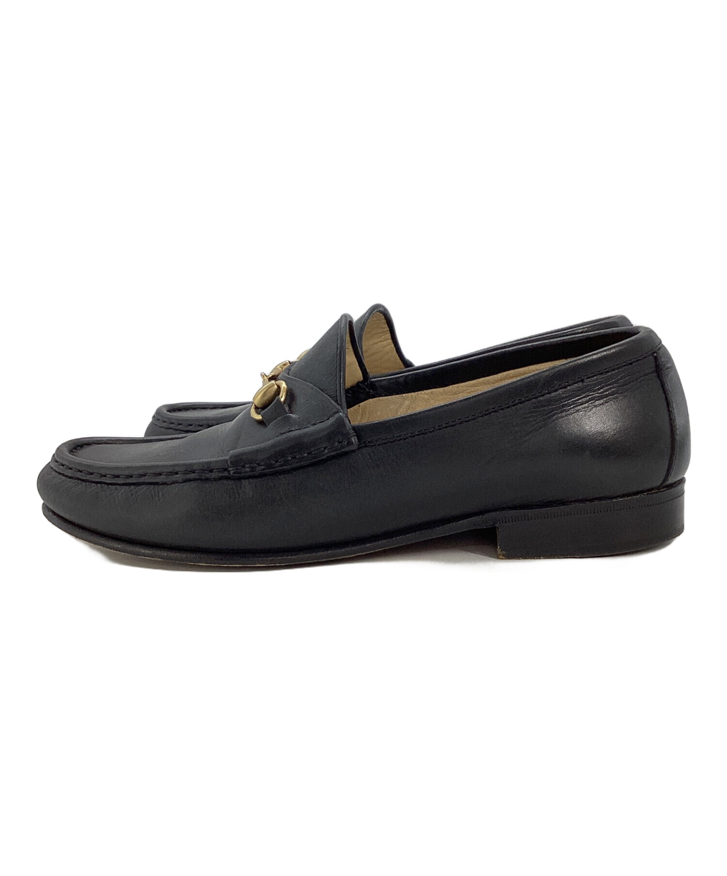 中古・古着通販】GUCCI (グッチ) ホースビットローファー ブラック