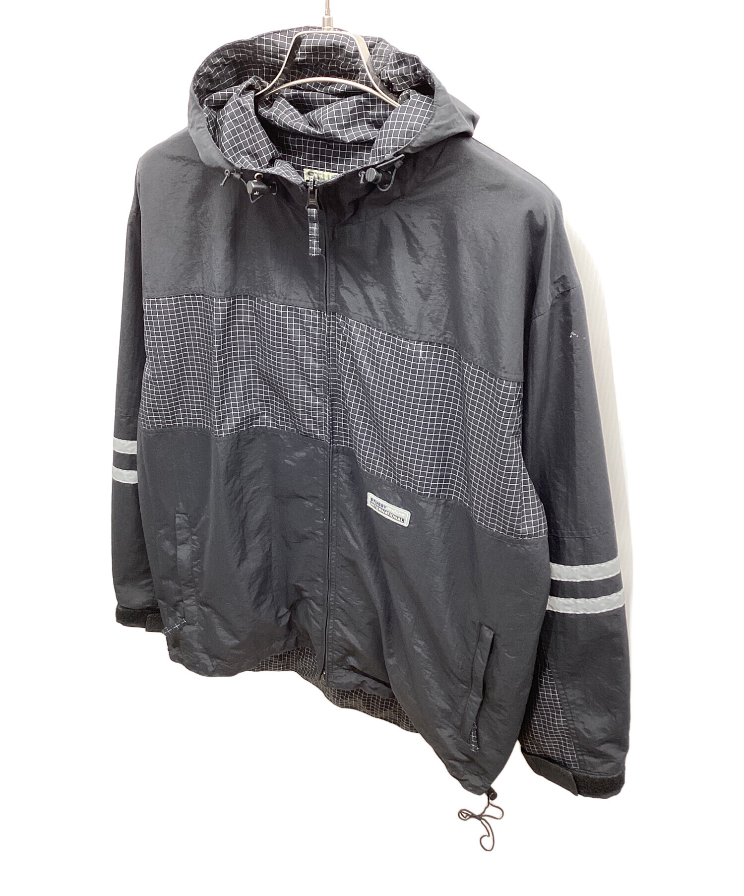 中古・古着通販】stussy (ステューシー) ナイロンジャケット ブラック