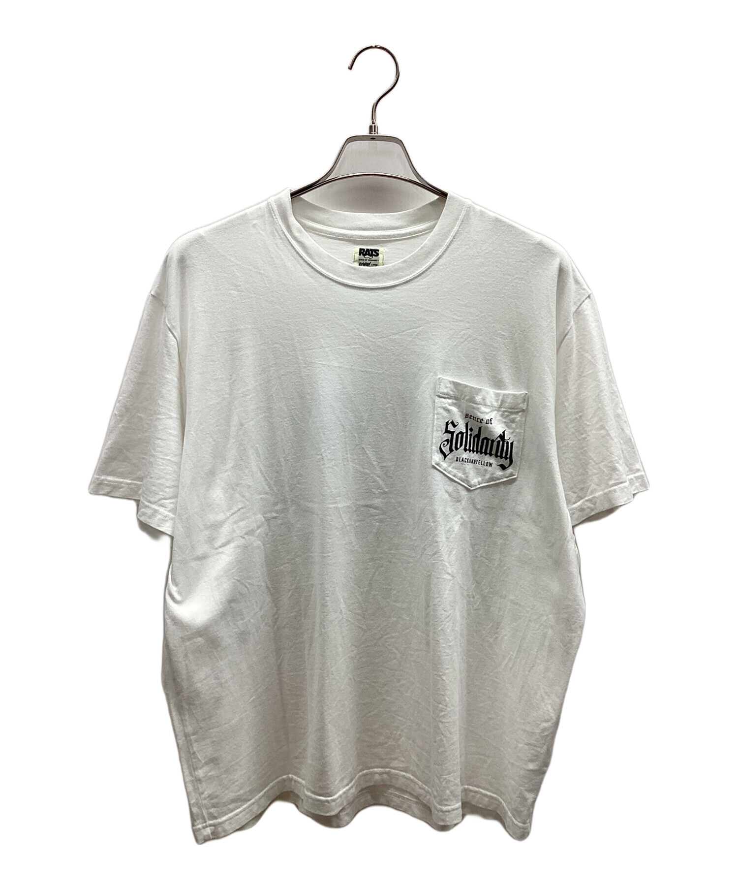中古・古着通販】RATS (ラッツ) RATS SOLIDARITY POCKET TEE ホワイト