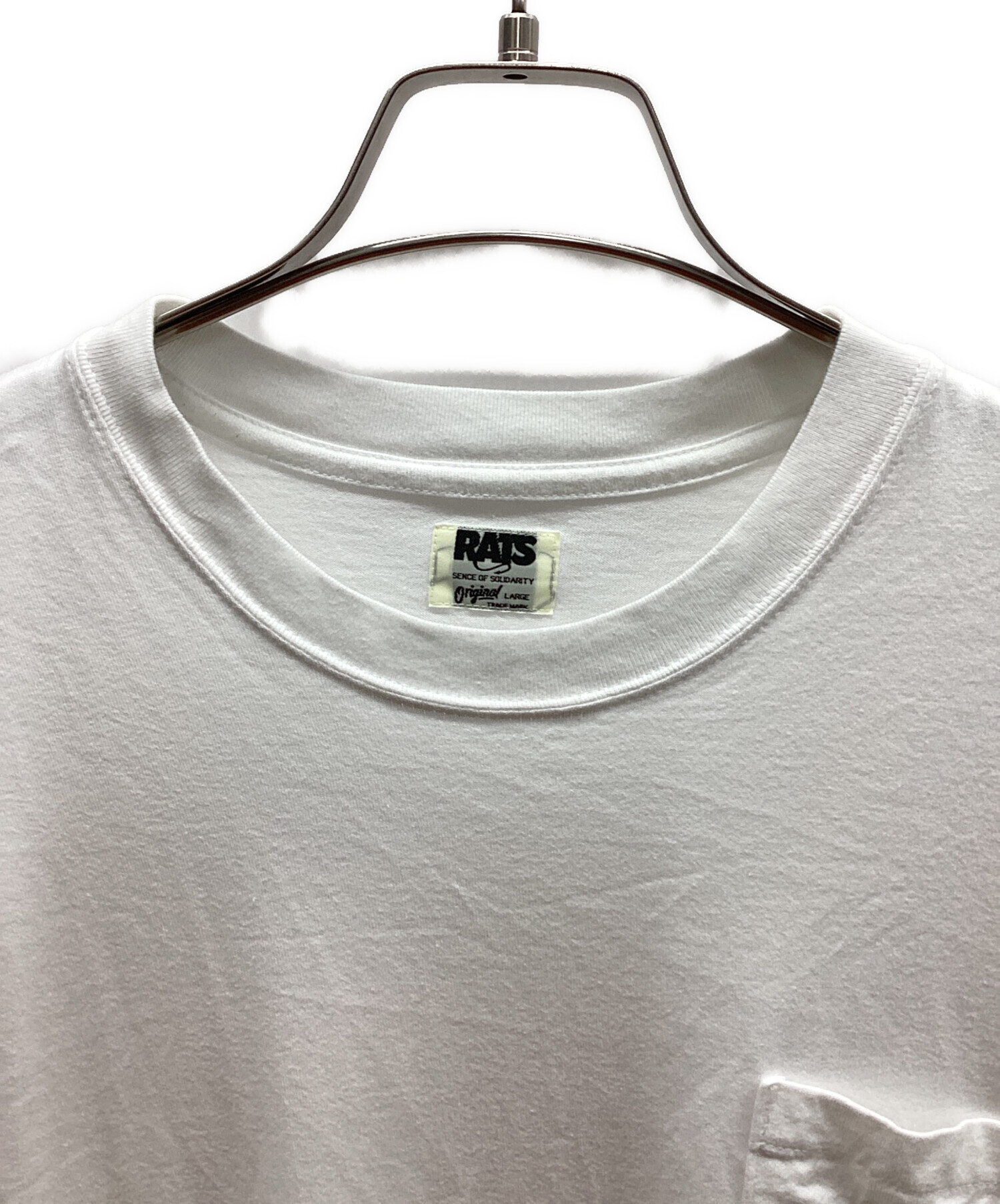 中古・古着通販】RATS (ラッツ) RATS SOLIDARITY POCKET TEE ホワイト