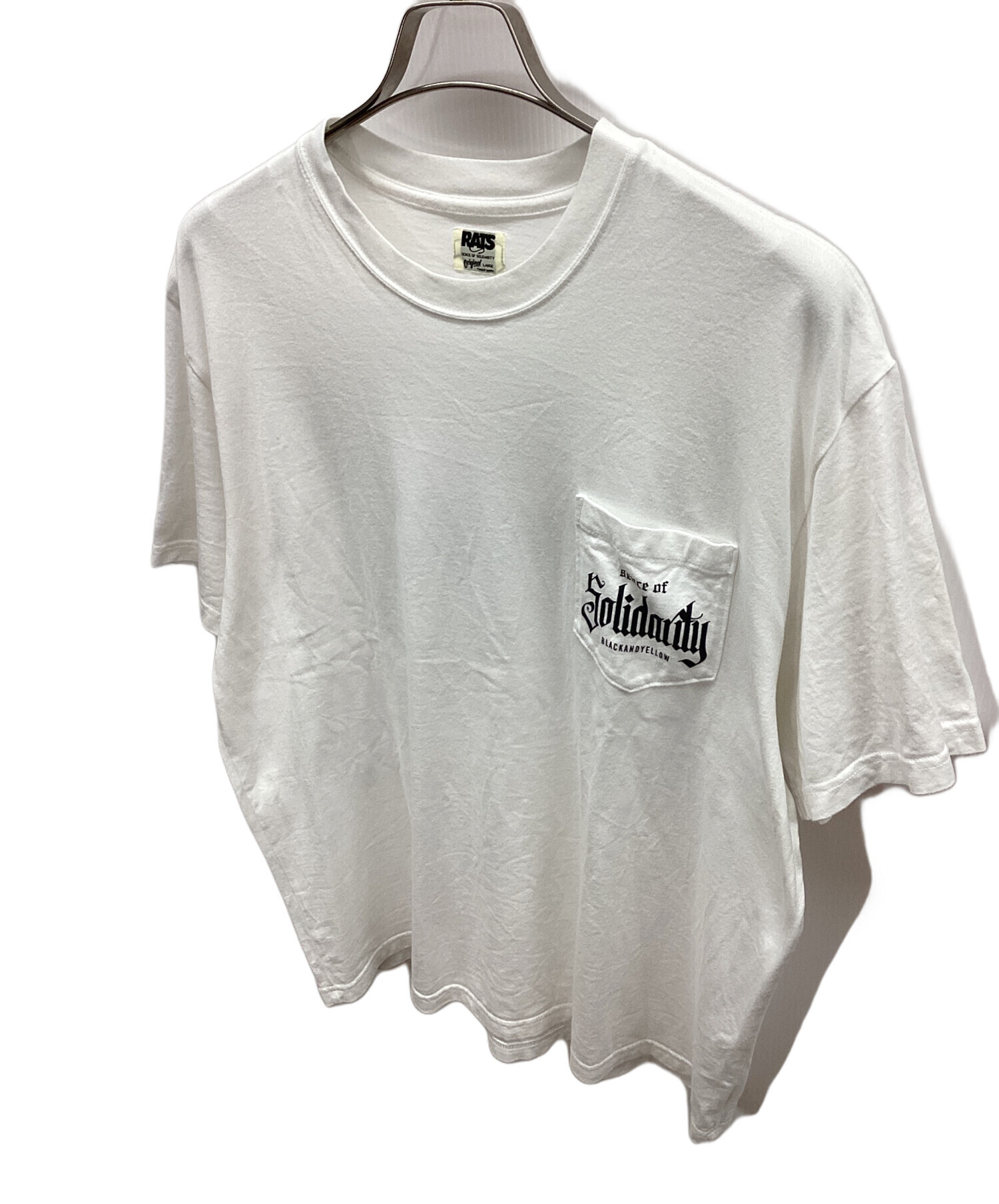 中古・古着通販】RATS (ラッツ) RATS SOLIDARITY POCKET TEE ホワイト