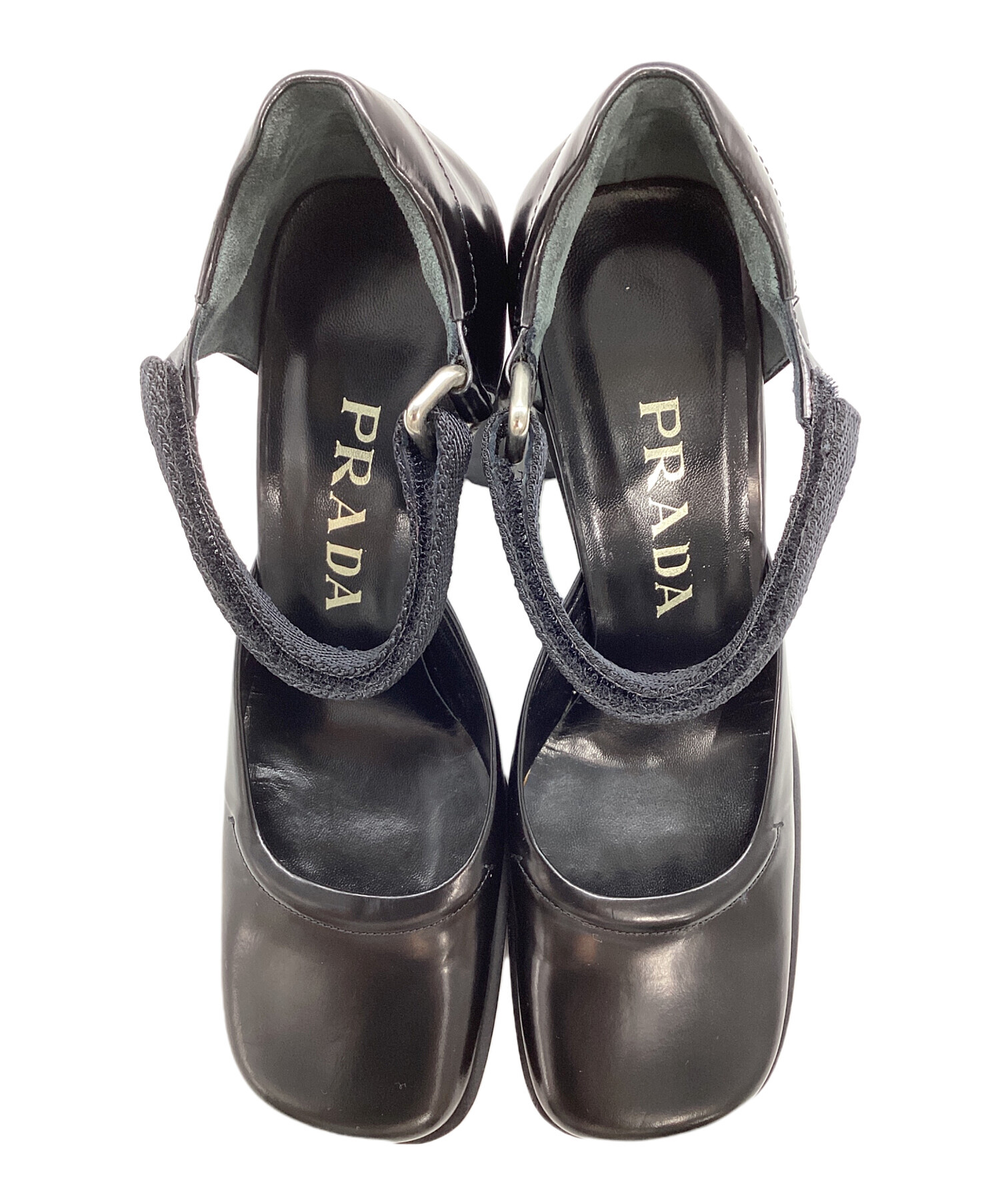 中古・古着通販】PRADA (プラダ) パンプス ブラック サイズ:36 1/2