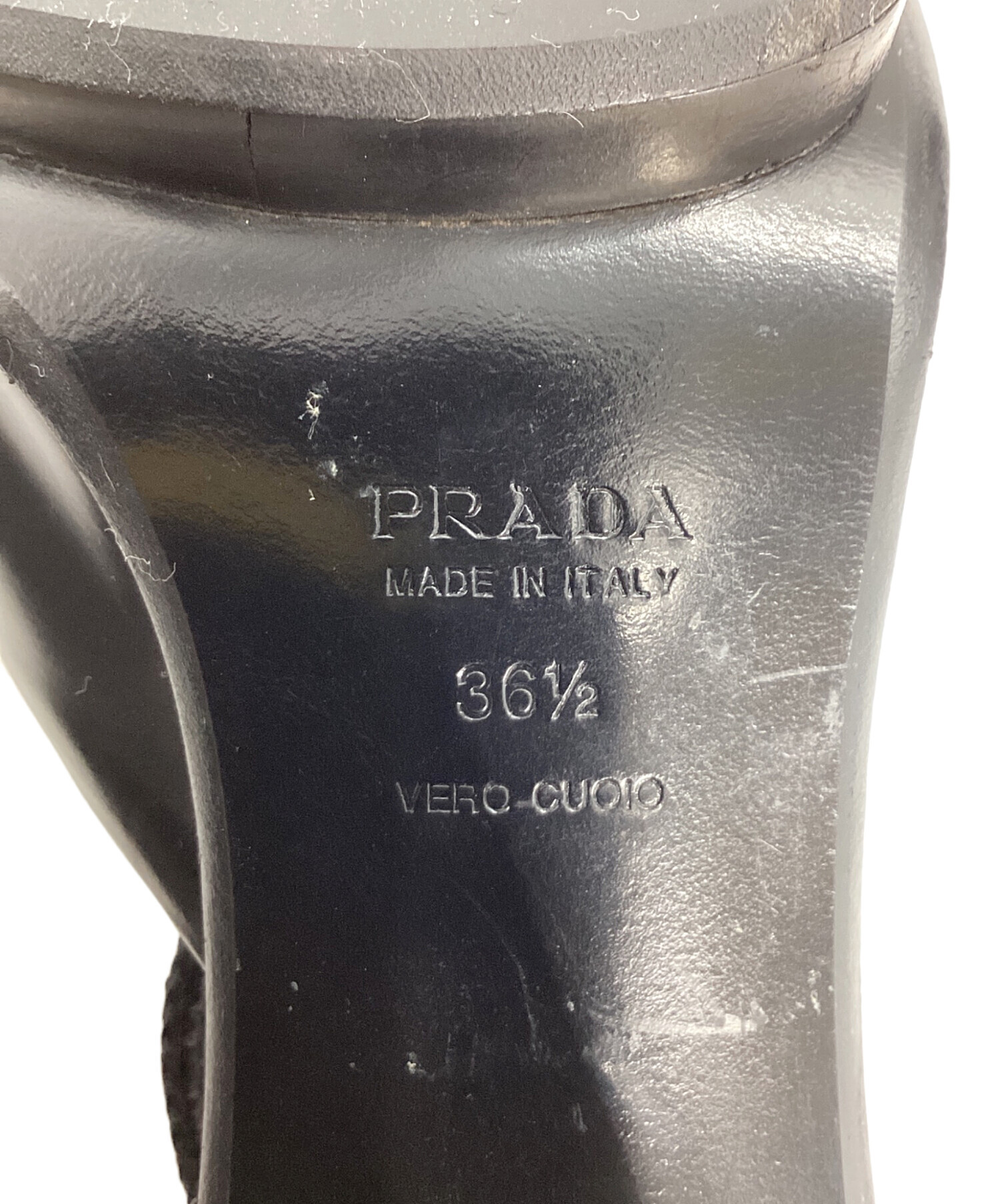 中古・古着通販】PRADA (プラダ) パンプス ブラック サイズ:36 1/2