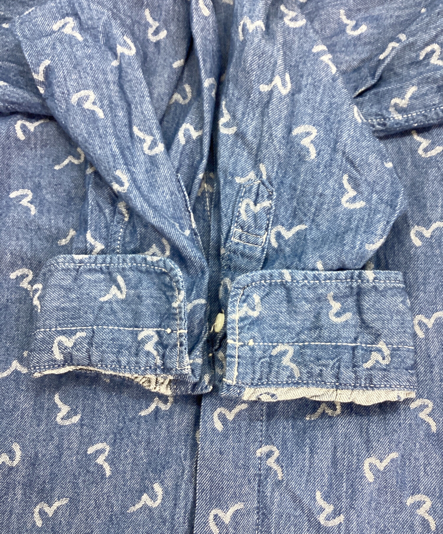 中古・古着通販】EVISU (エヴィス) 長袖シャツ ブルー サイズ:38