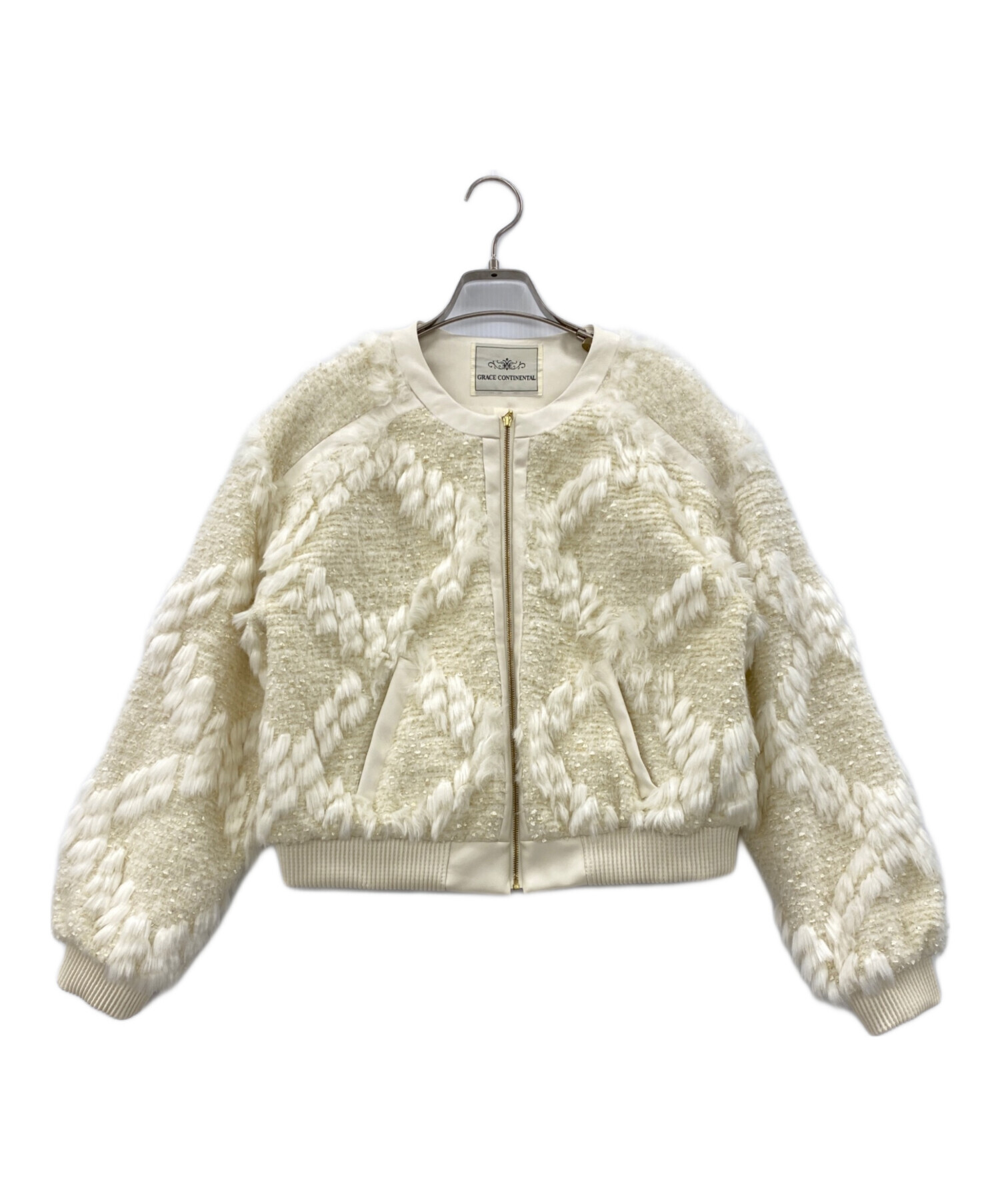 GRACE CONTINENTAL ツイード ジャケット マルチヤーンツイード